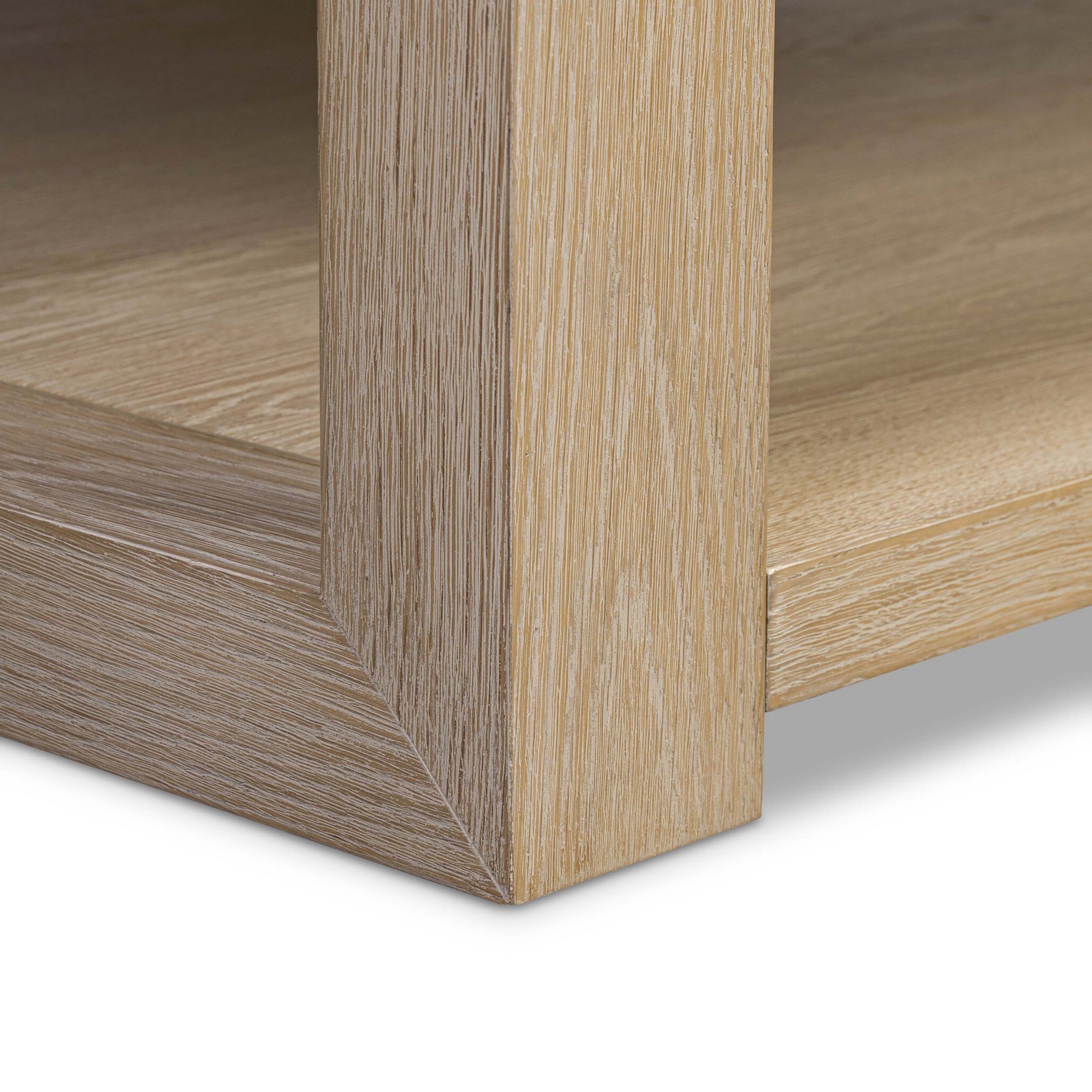 Thomas Square Coffee Table, Bleached Oak Veneer