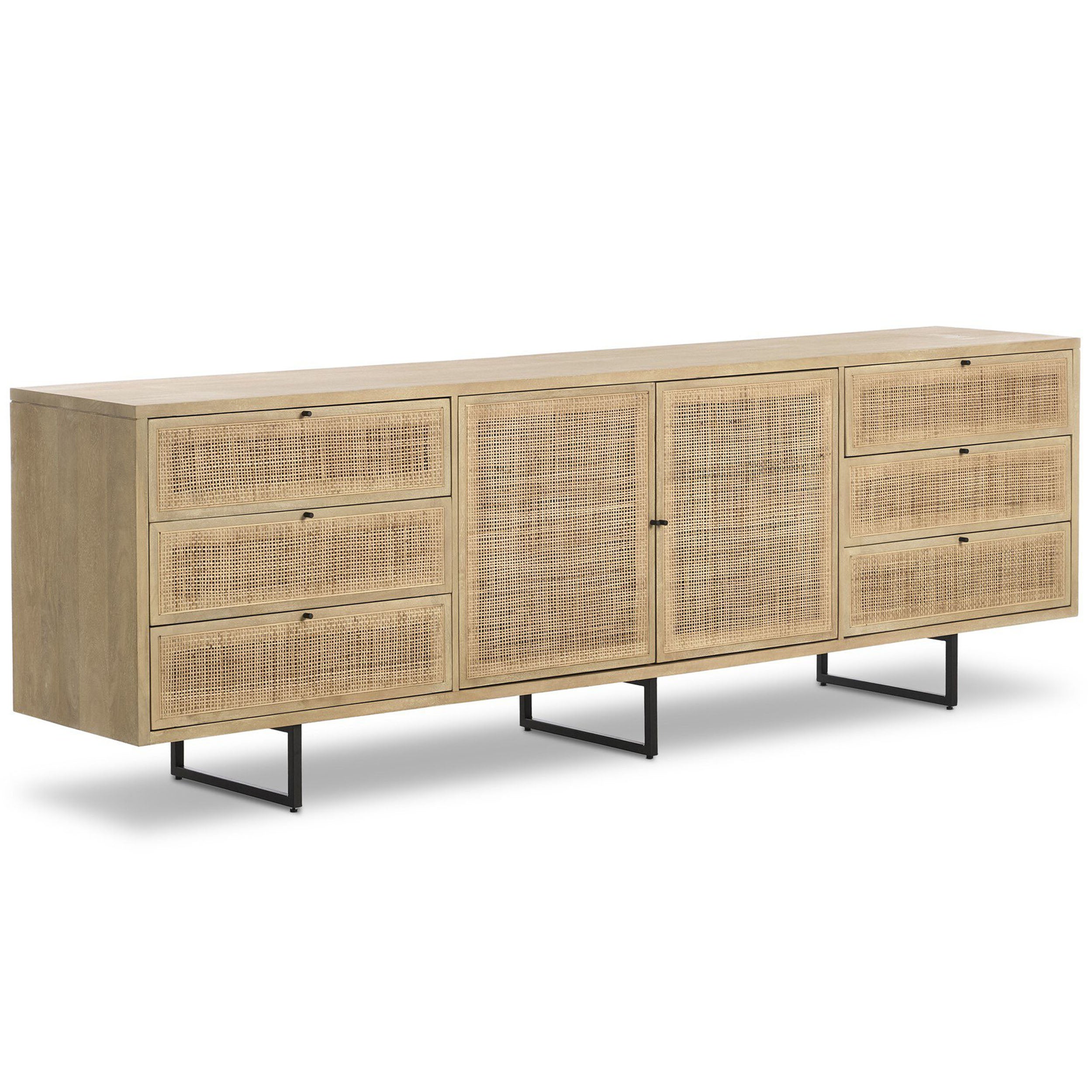 Carmel Sideboard 96", Natural Cane
