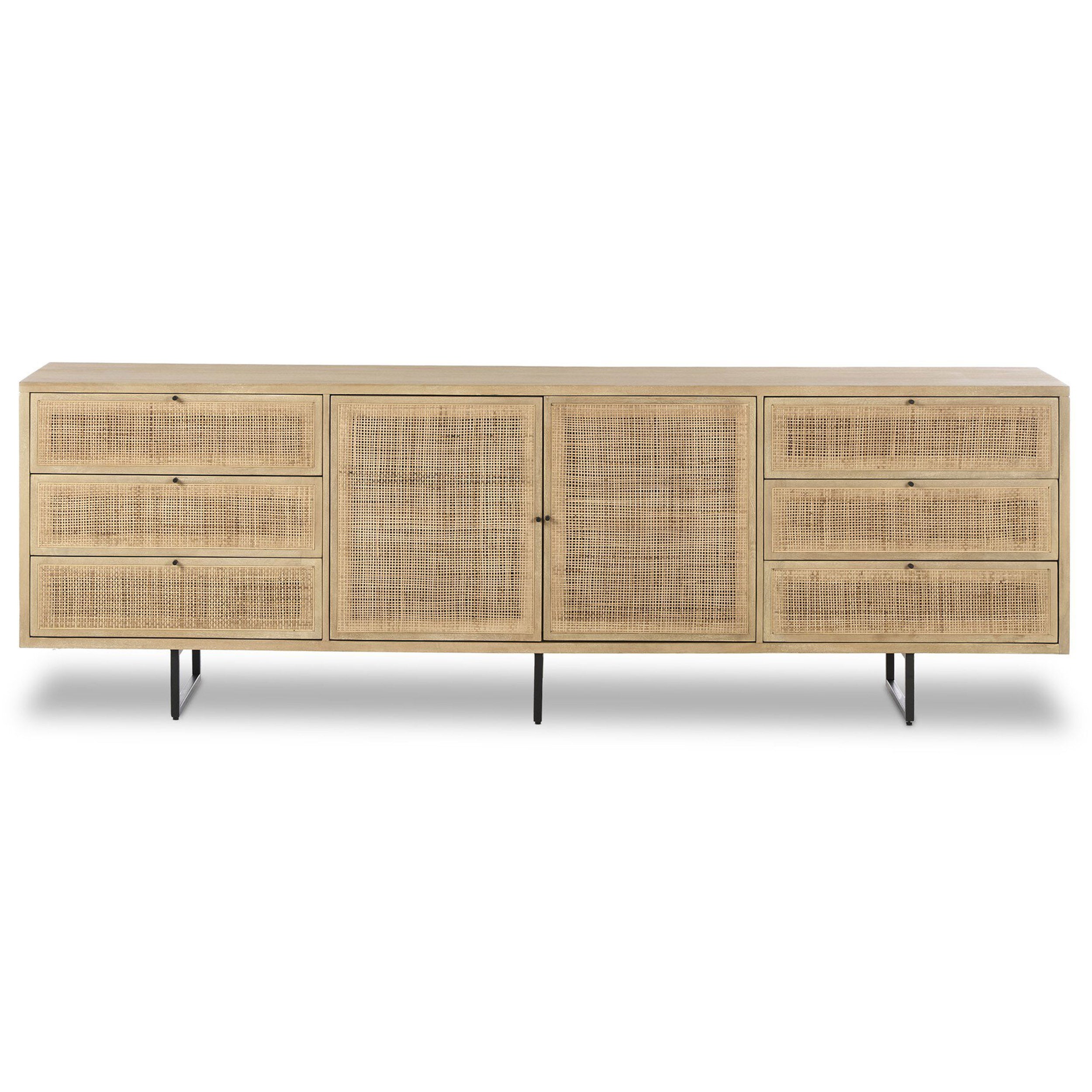 Carmel Sideboard 96", Natural Cane