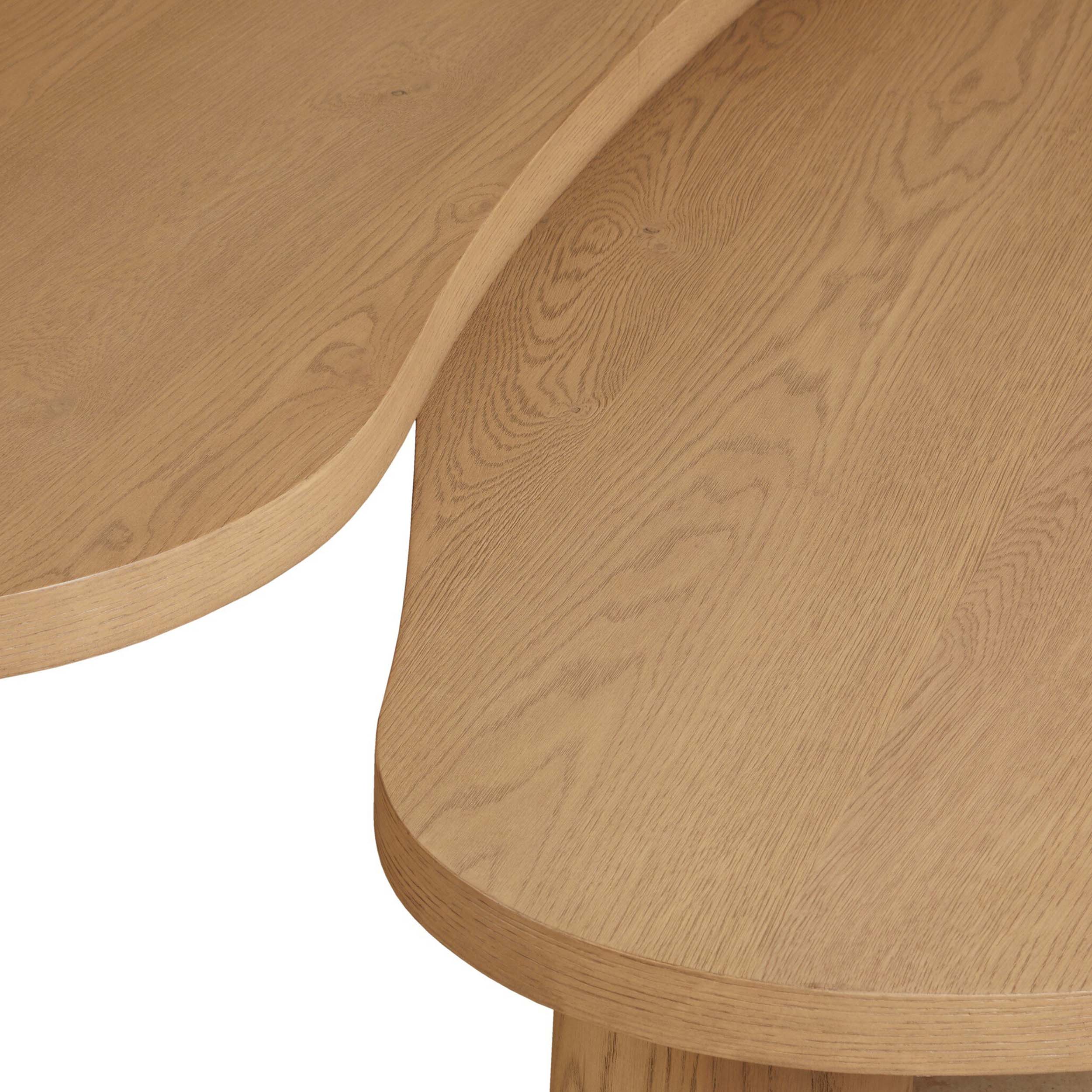 Joji Nesting Coffee Tables, Natural Oak Veneer