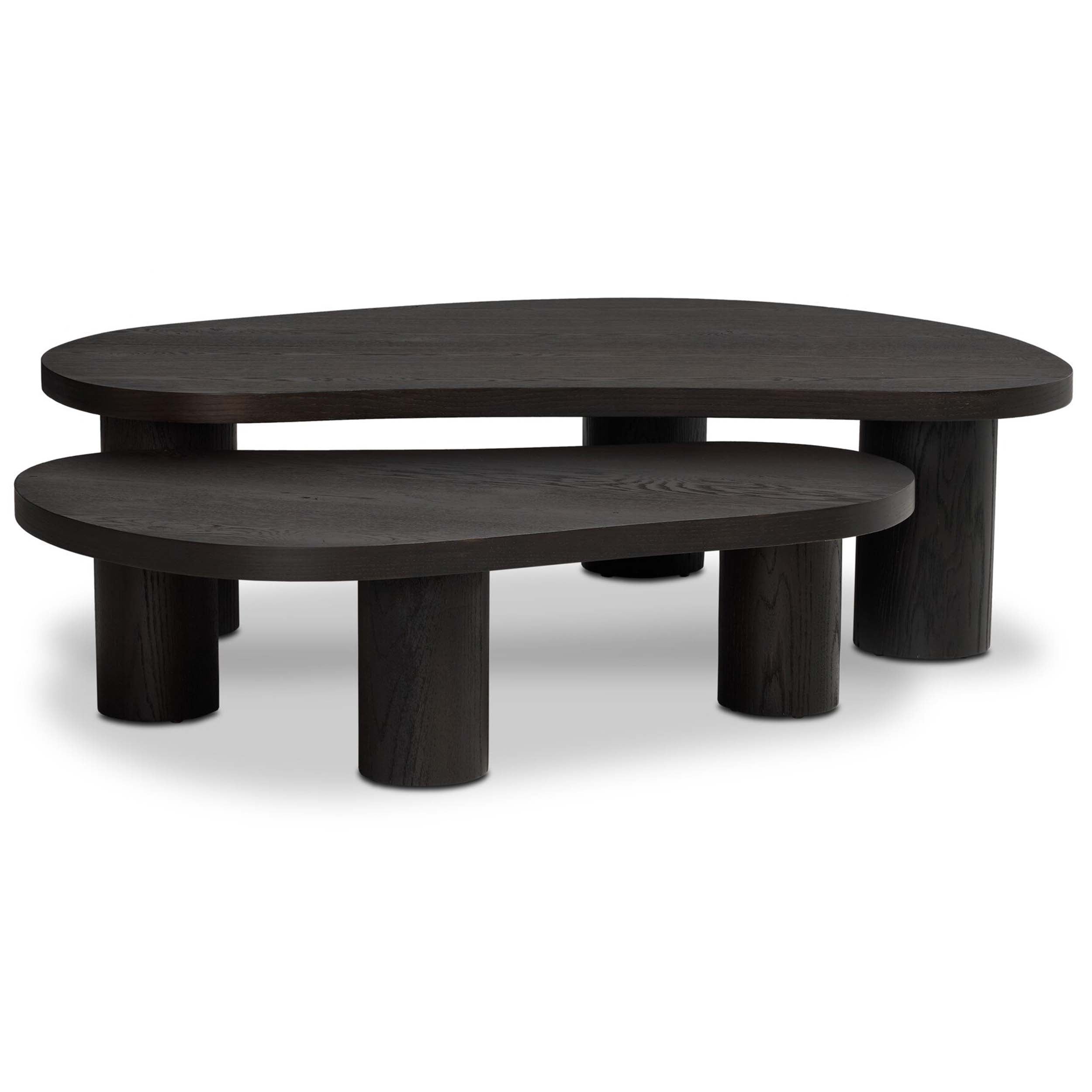 Joji Nesting Coffee Tables, Aged Black