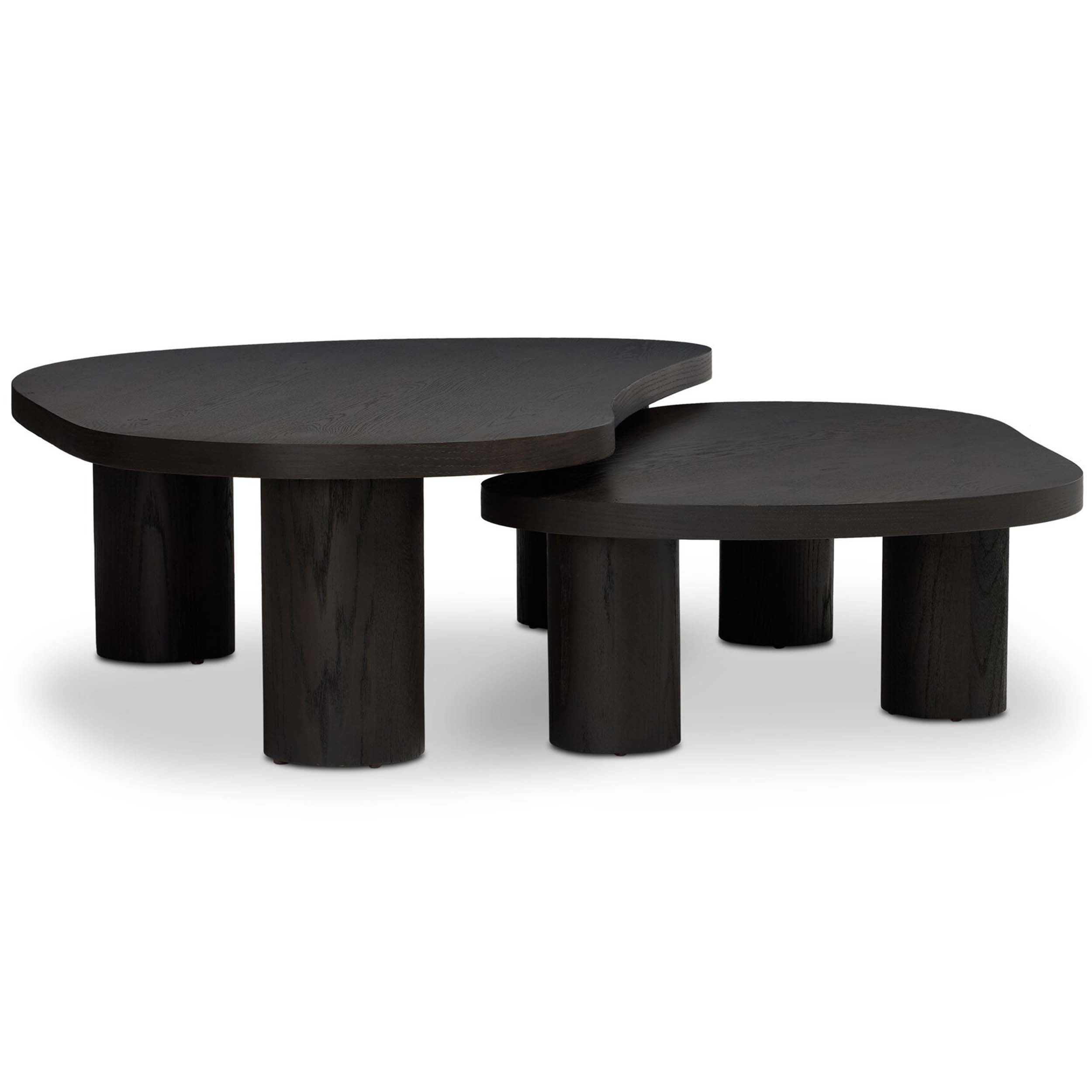 Joji Nesting Coffee Tables, Aged Black