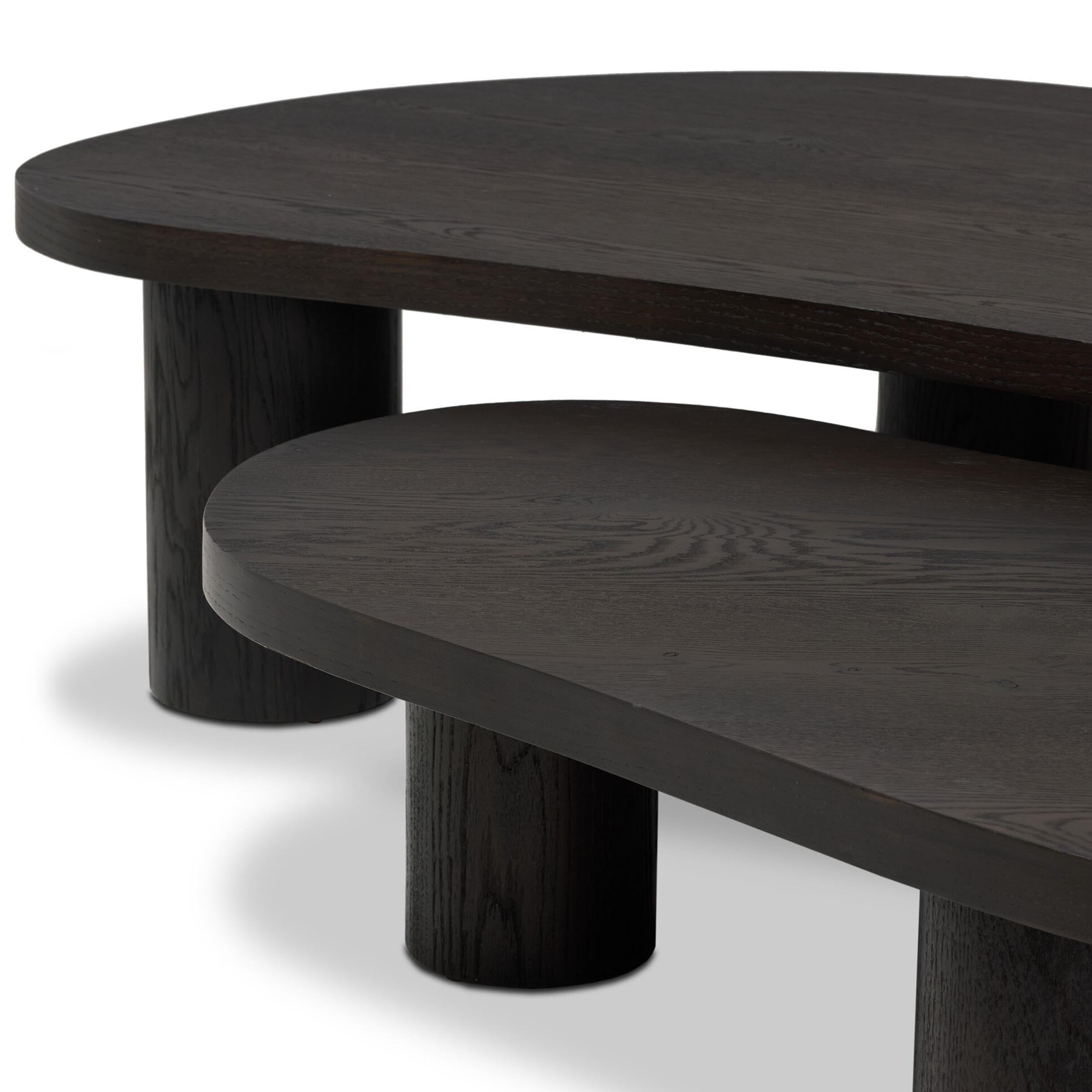 Joji Nesting Coffee Tables, Aged Black