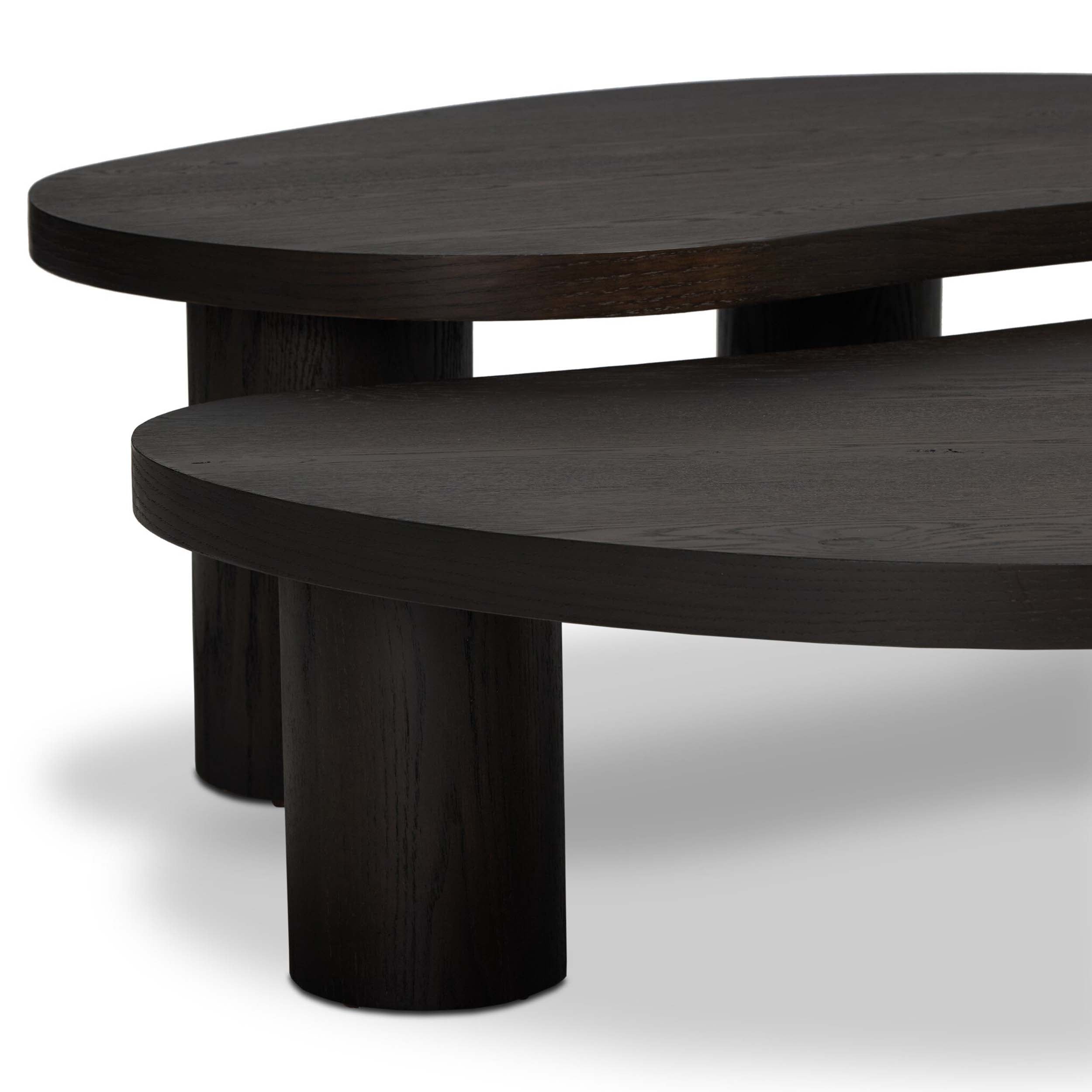Joji Nesting Coffee Tables, Aged Black