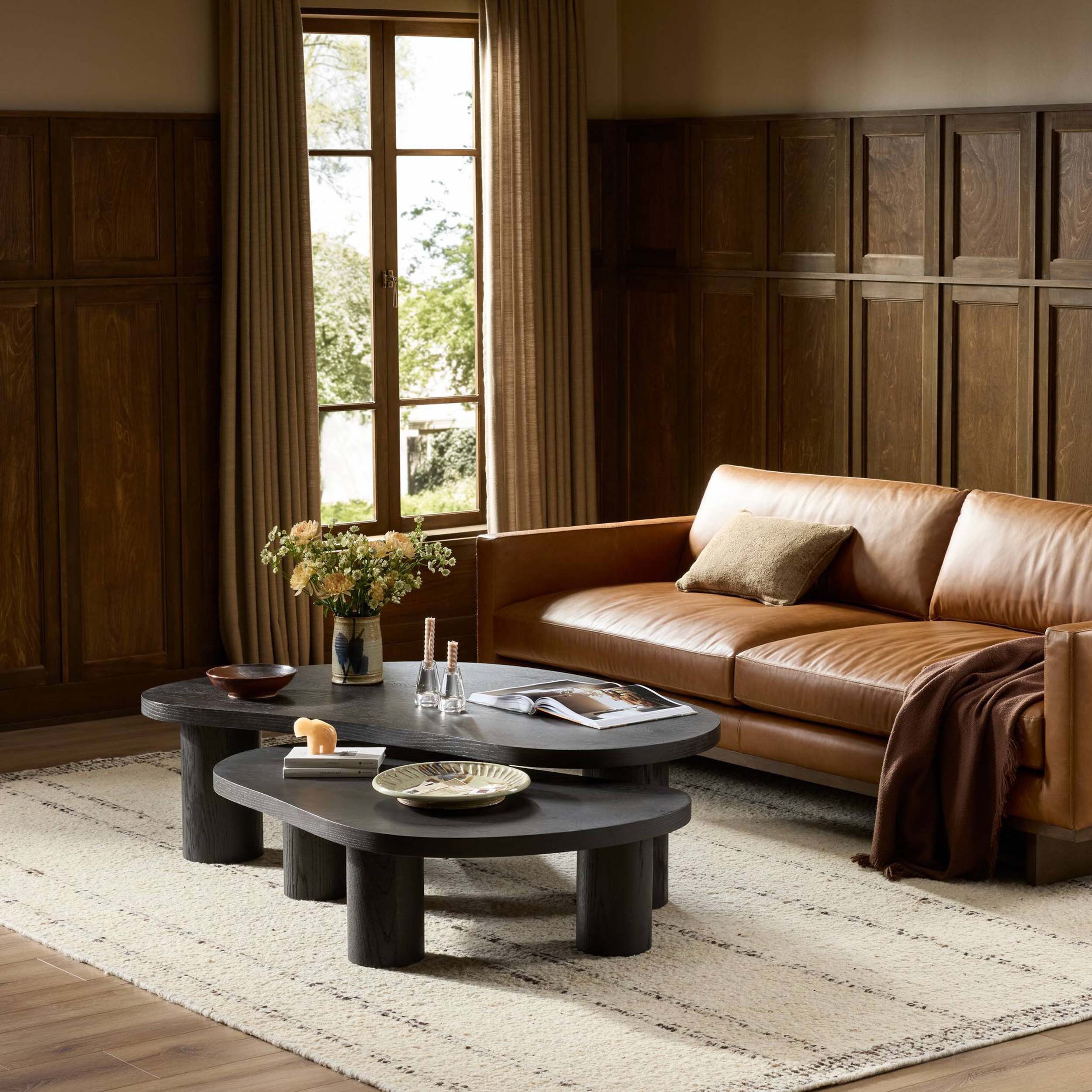 Joji Nesting Coffee Tables, Aged Black