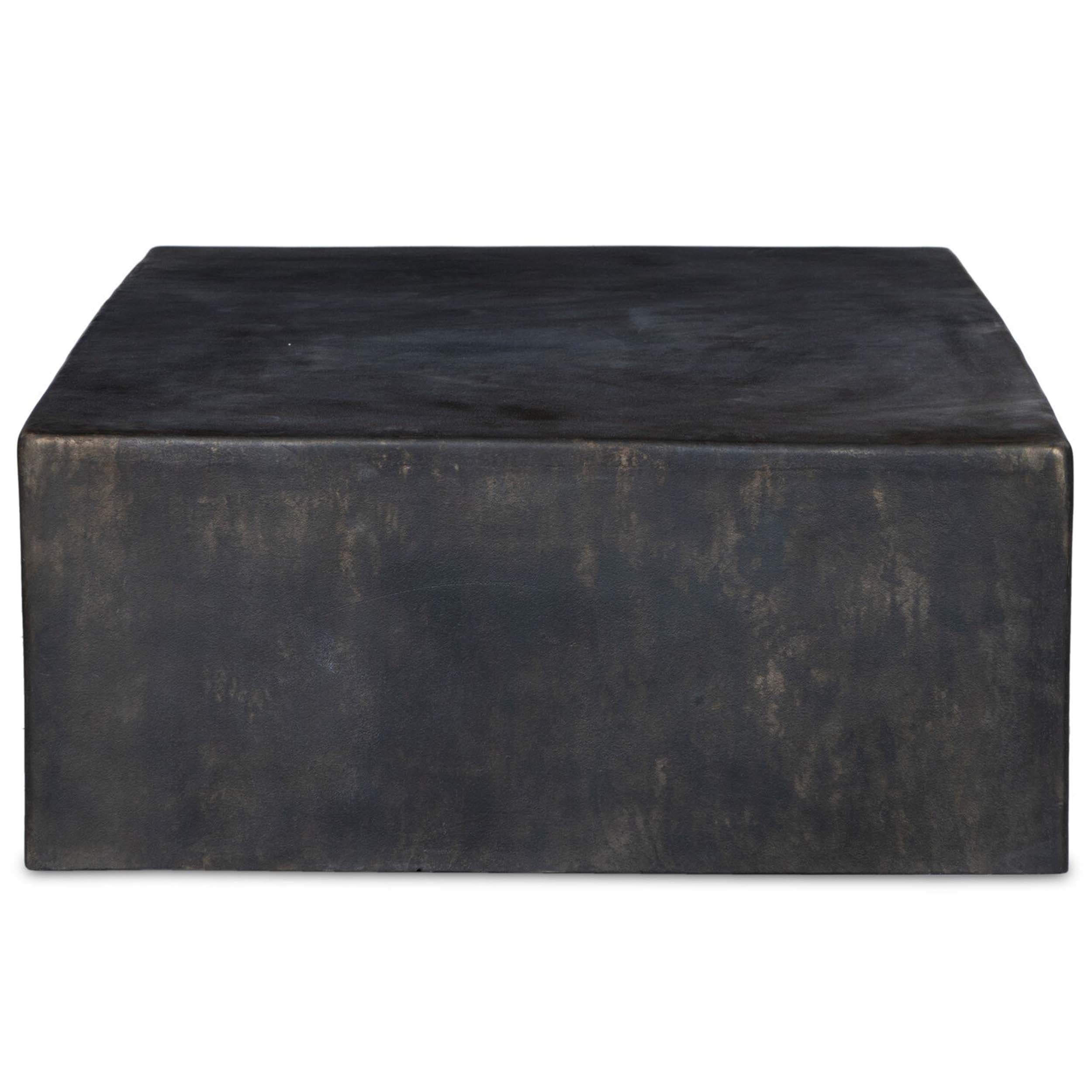 Palumbo Outdoor Coffee Table, Distressed Bronze