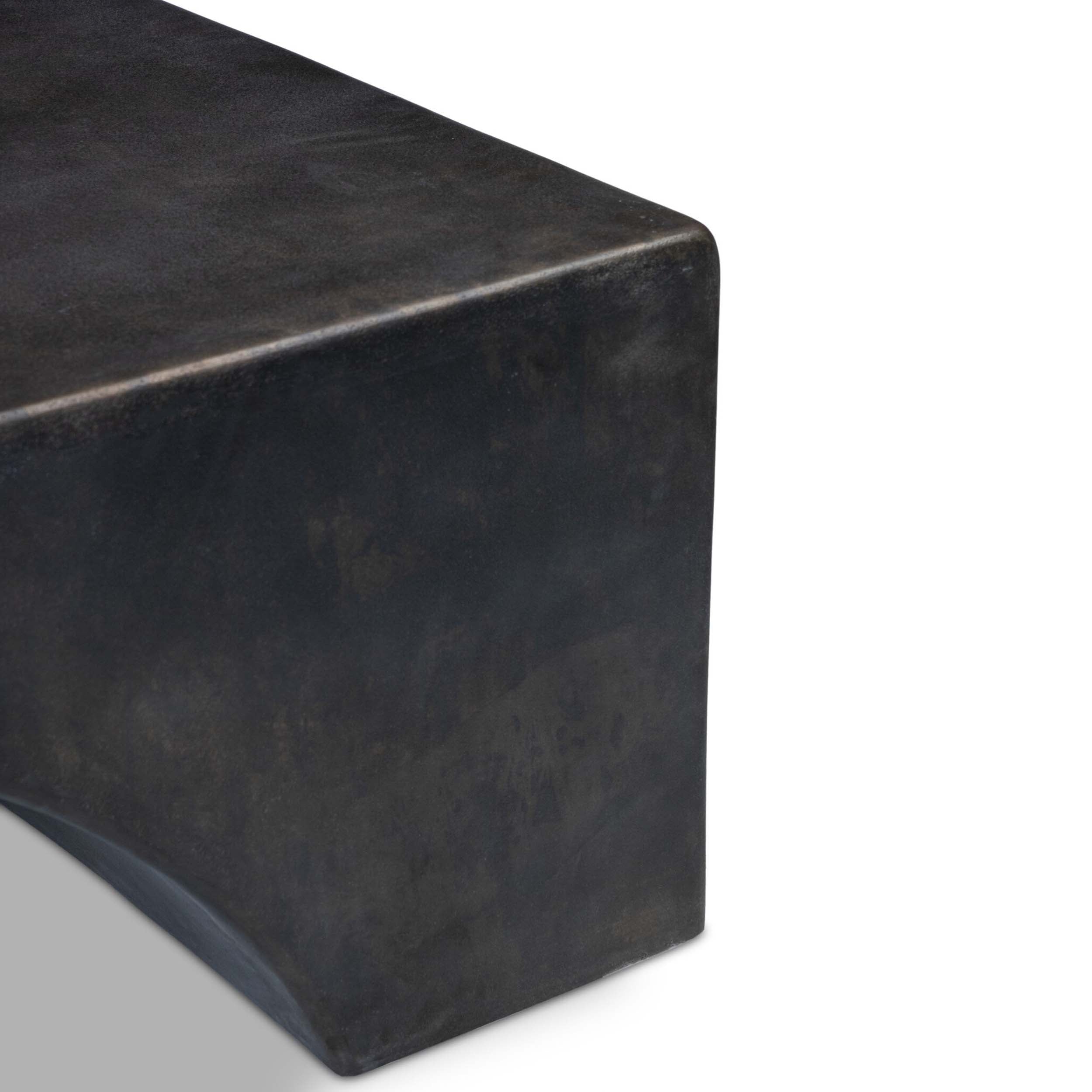 Palumbo Outdoor Coffee Table, Distressed Bronze