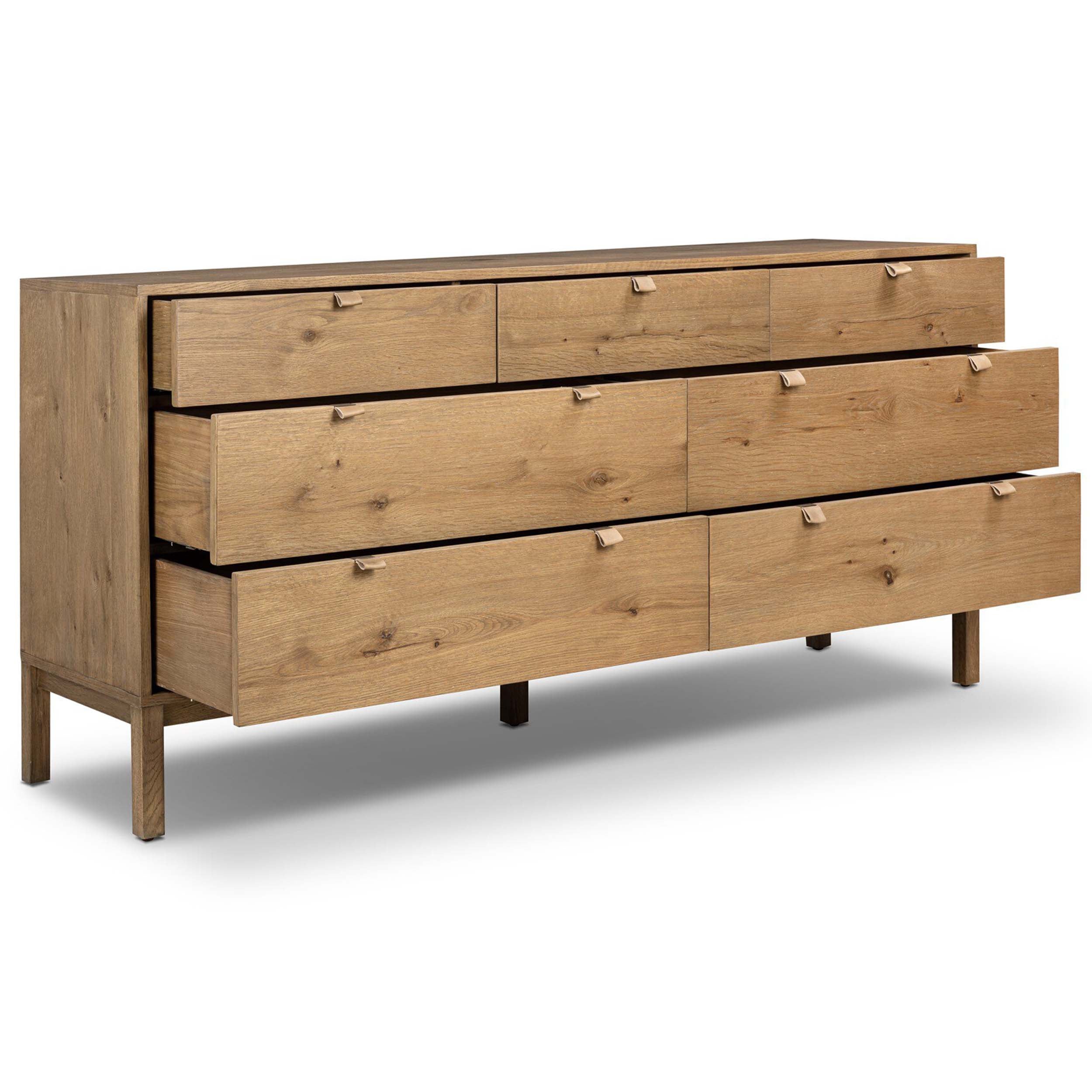 Tula 7 Drawer Dresser, Worn Oak Veneer