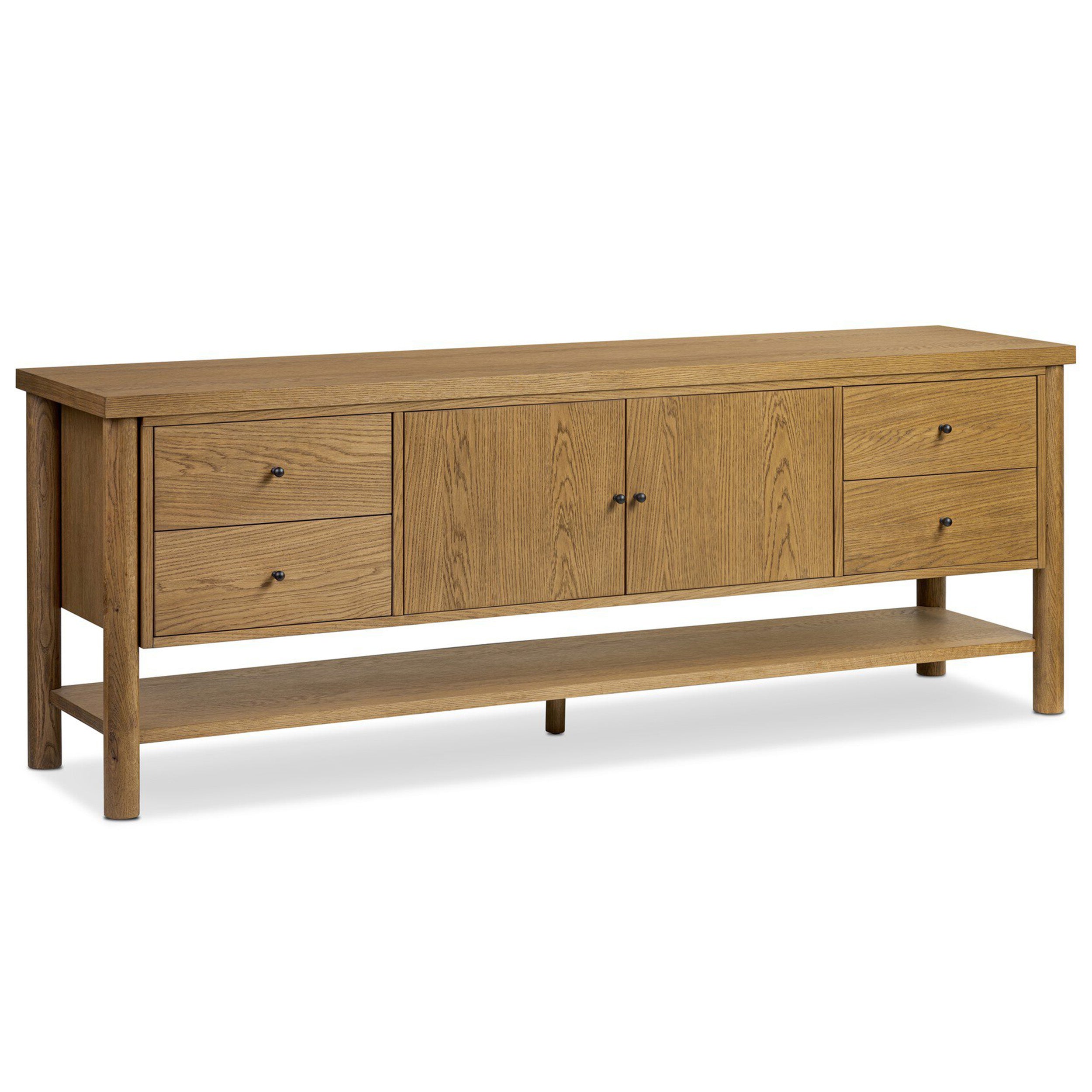Roark Media Console, Amber Oak Veneer