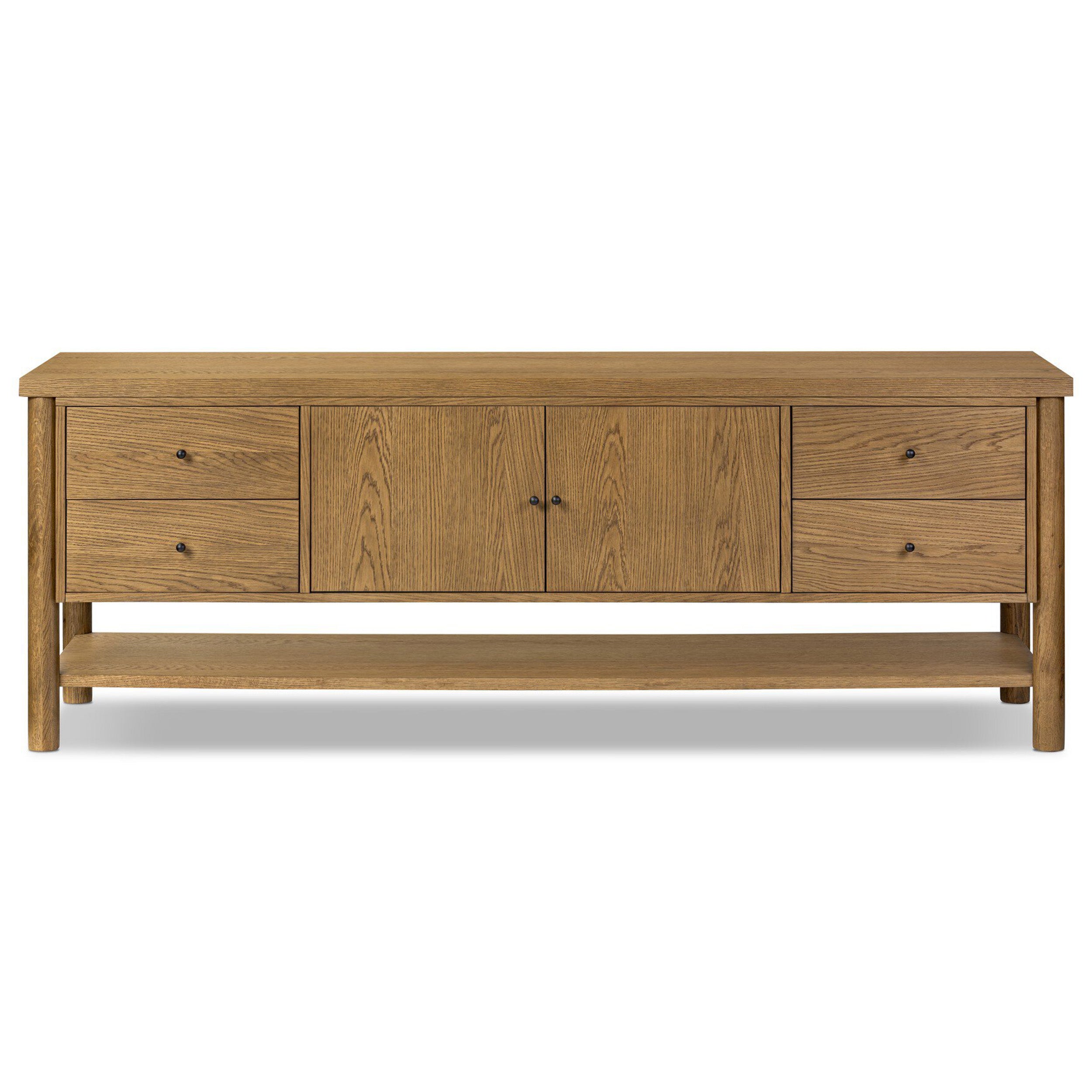 Roark Media Console, Amber Oak Veneer