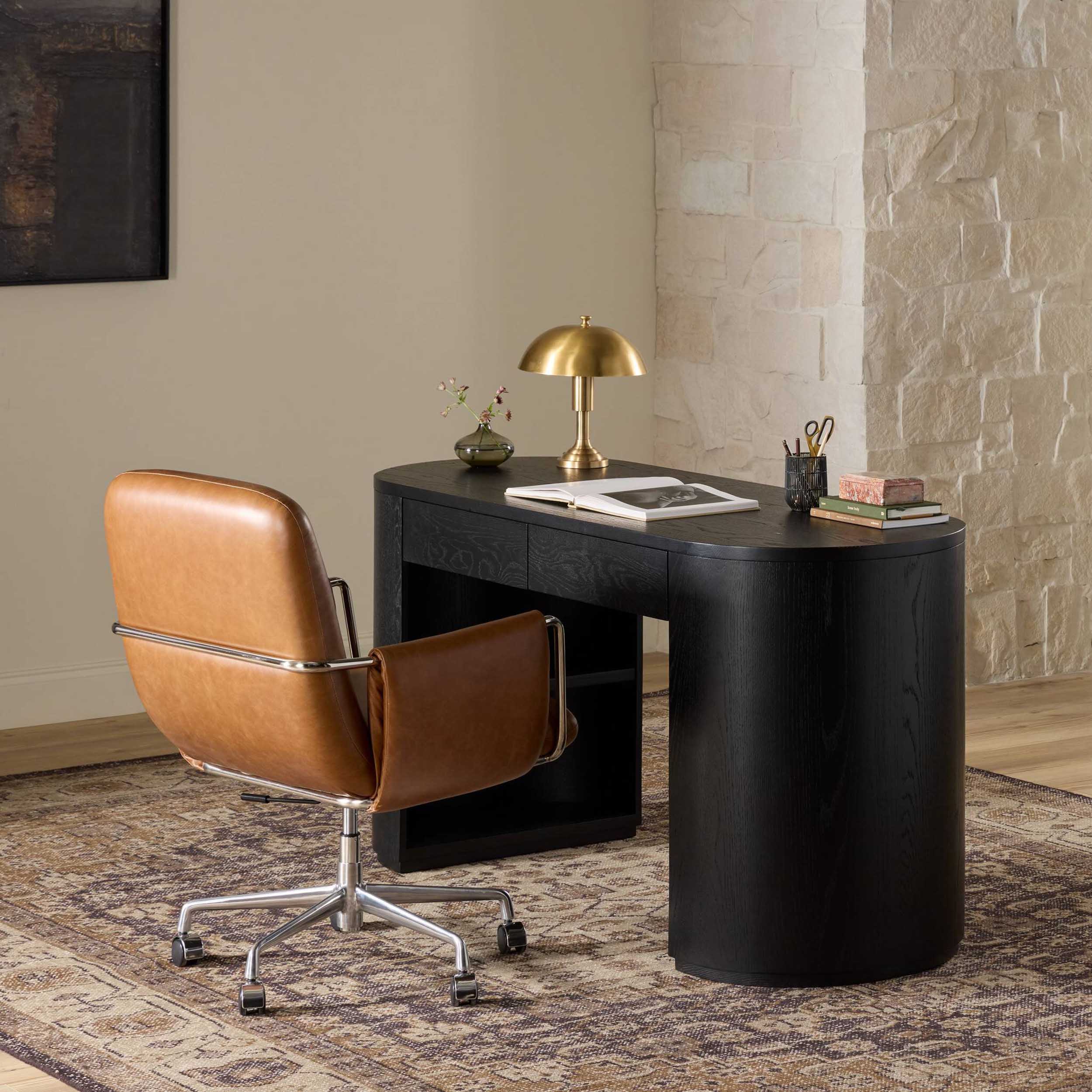 Sherman Lowback Desk Chair, Sonoma Chestnut