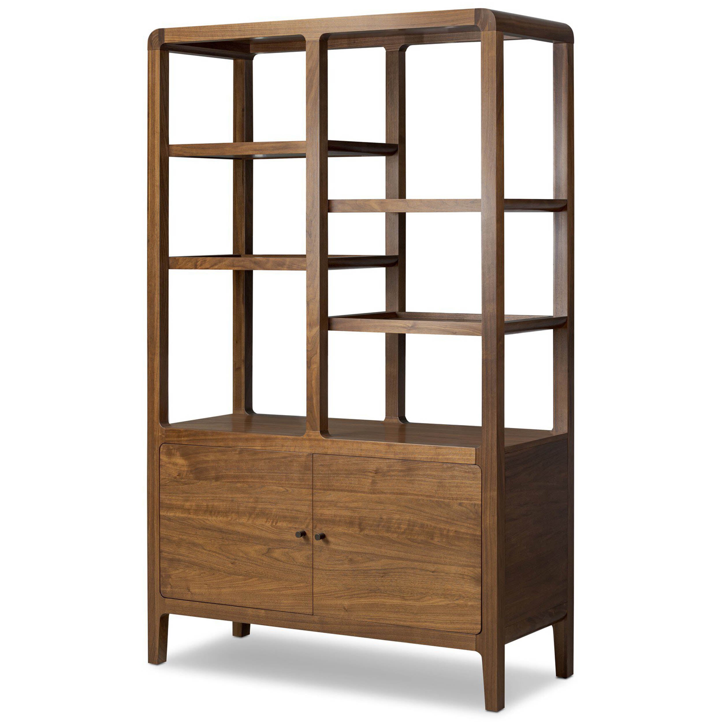 Hawkes Bookcase, Dark Walnut Solid