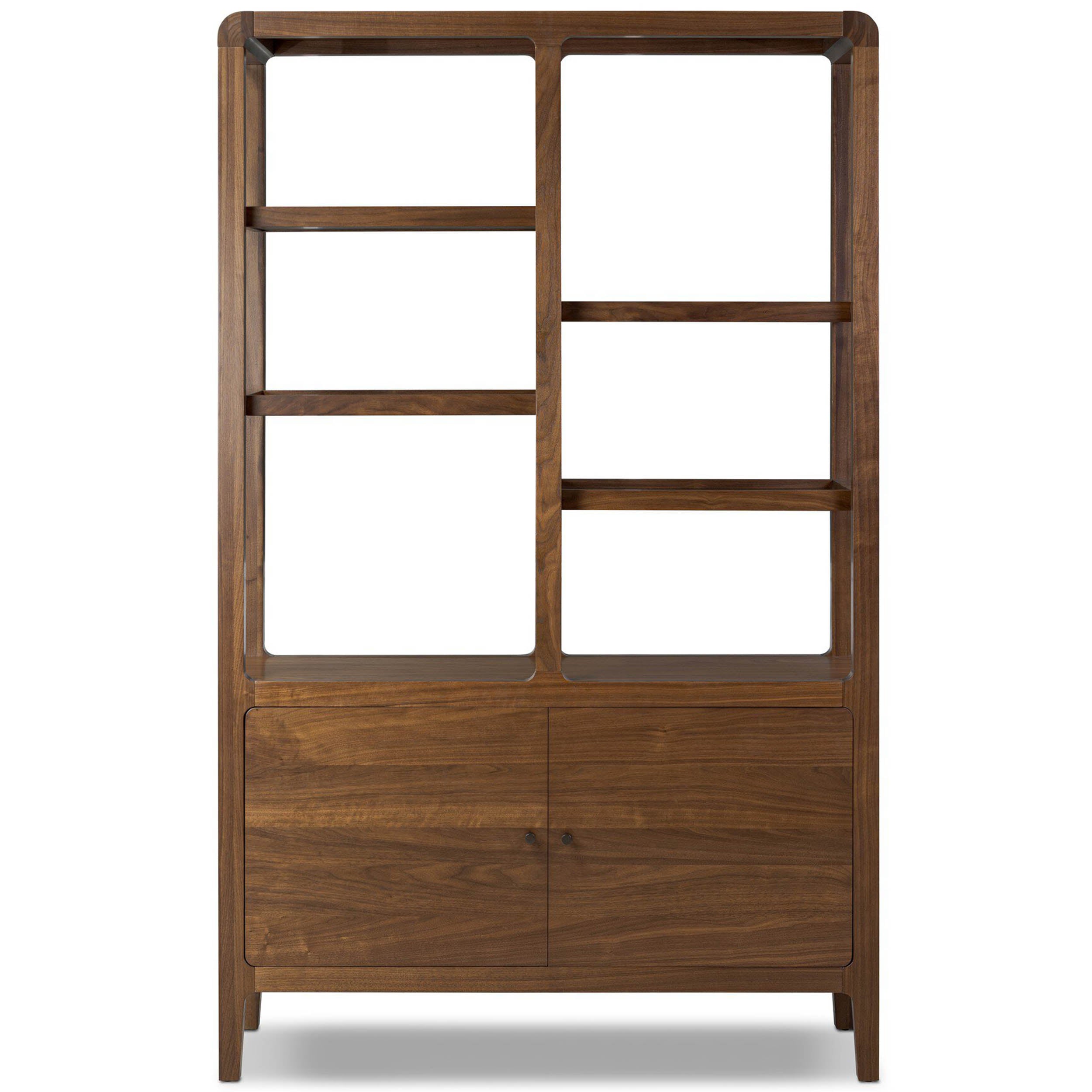 Hawkes Bookcase, Dark Walnut Solid