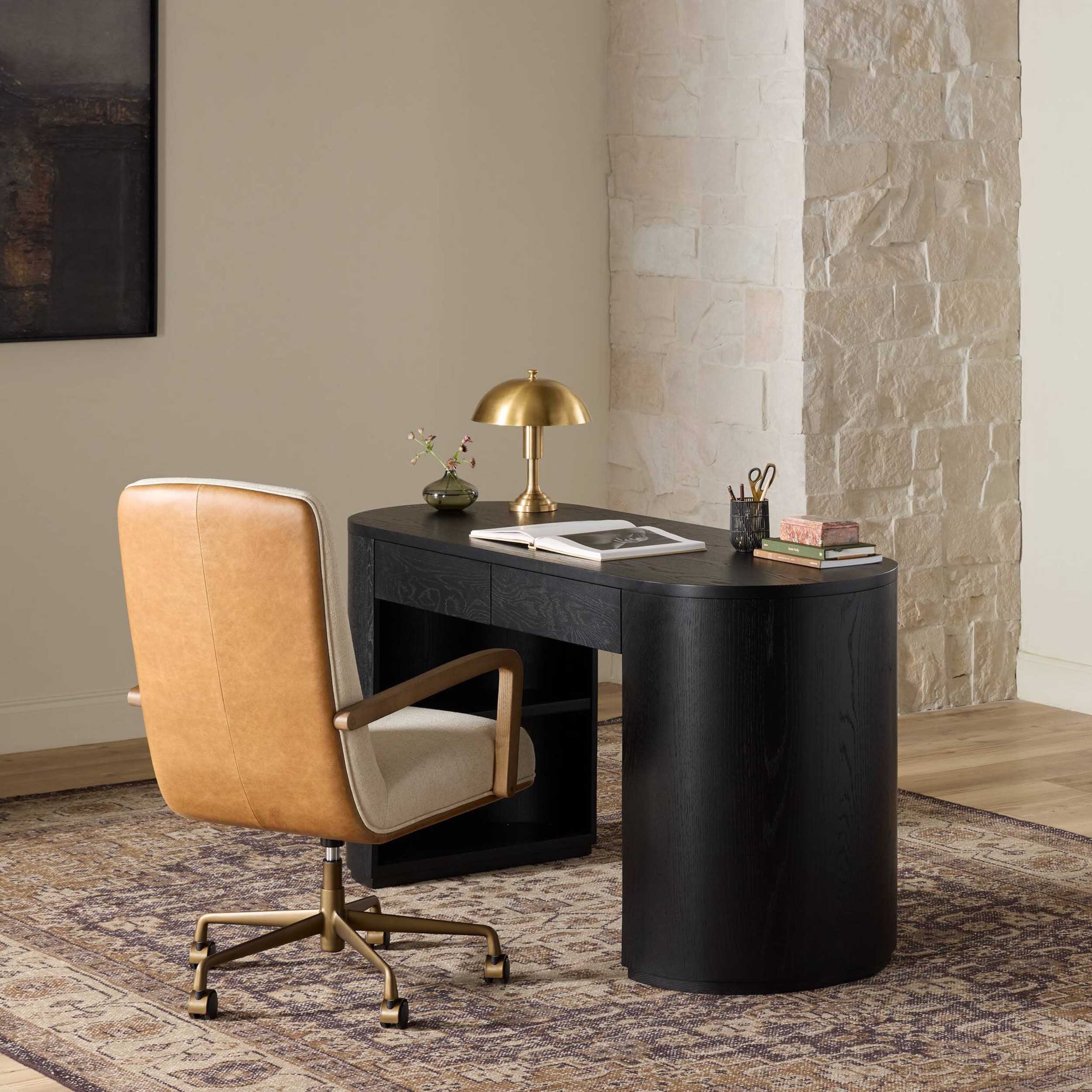 Timeo Desk Chair, Chaps Saddle