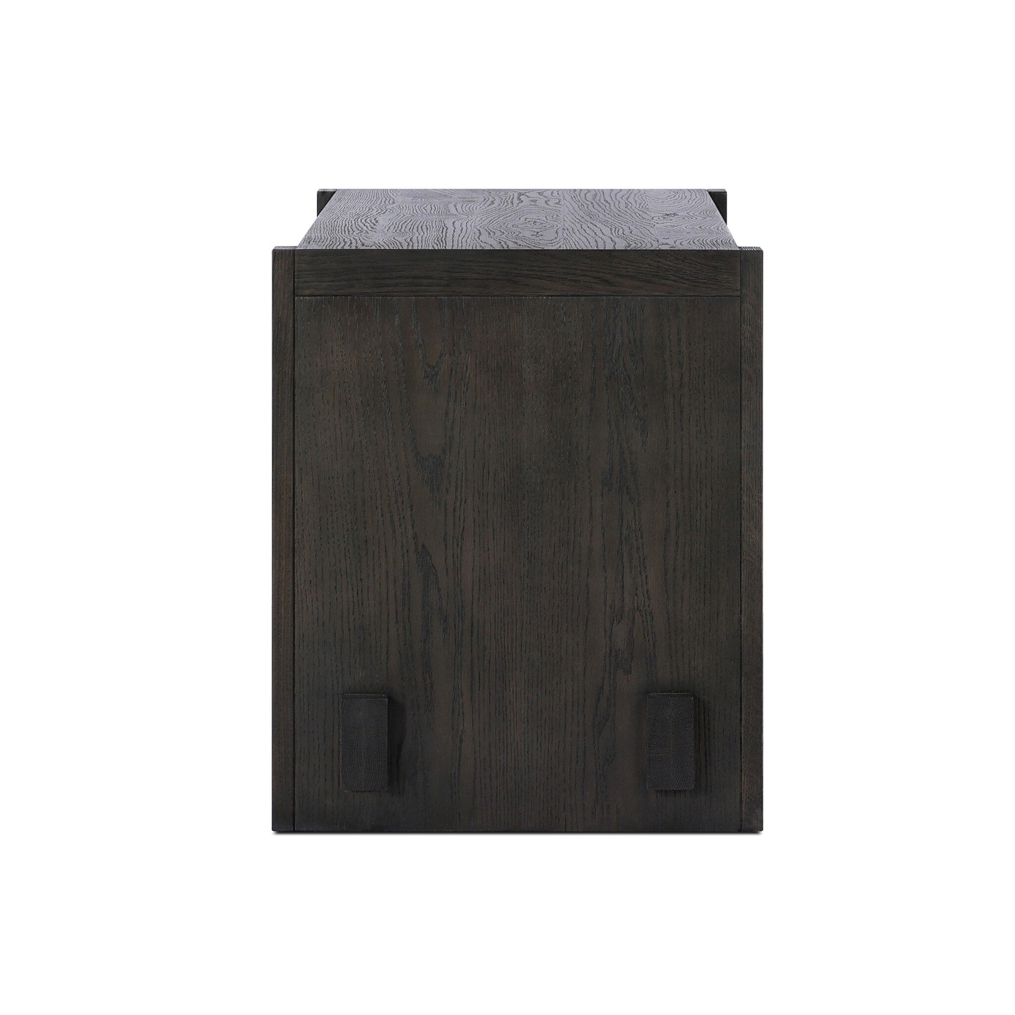 Aramis Nightstand, Smoked Black Oak Resawn