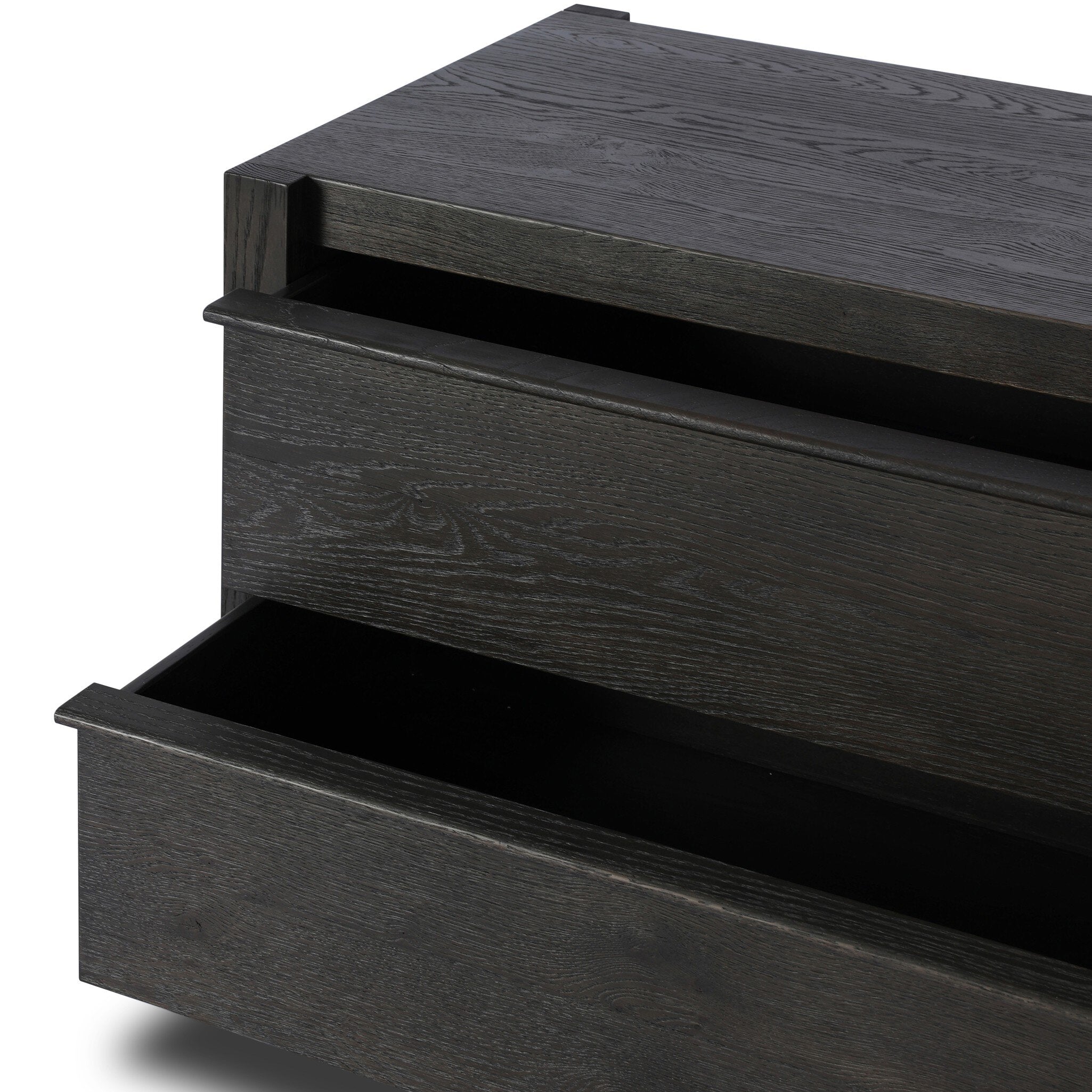 Aramis Nightstand, Smoked Black Oak Resawn