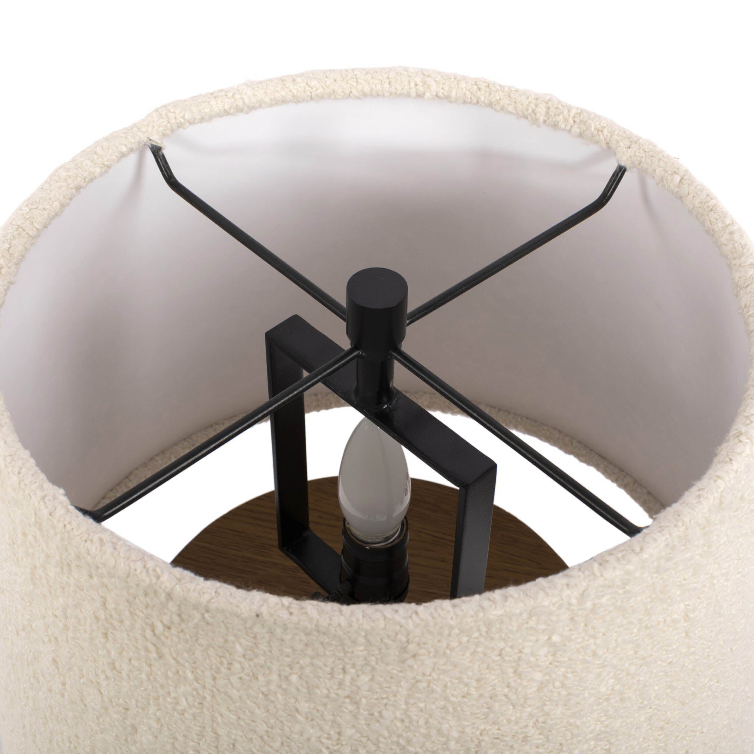 Kenoa Table Lamp, Light Smoked Oak Veneer