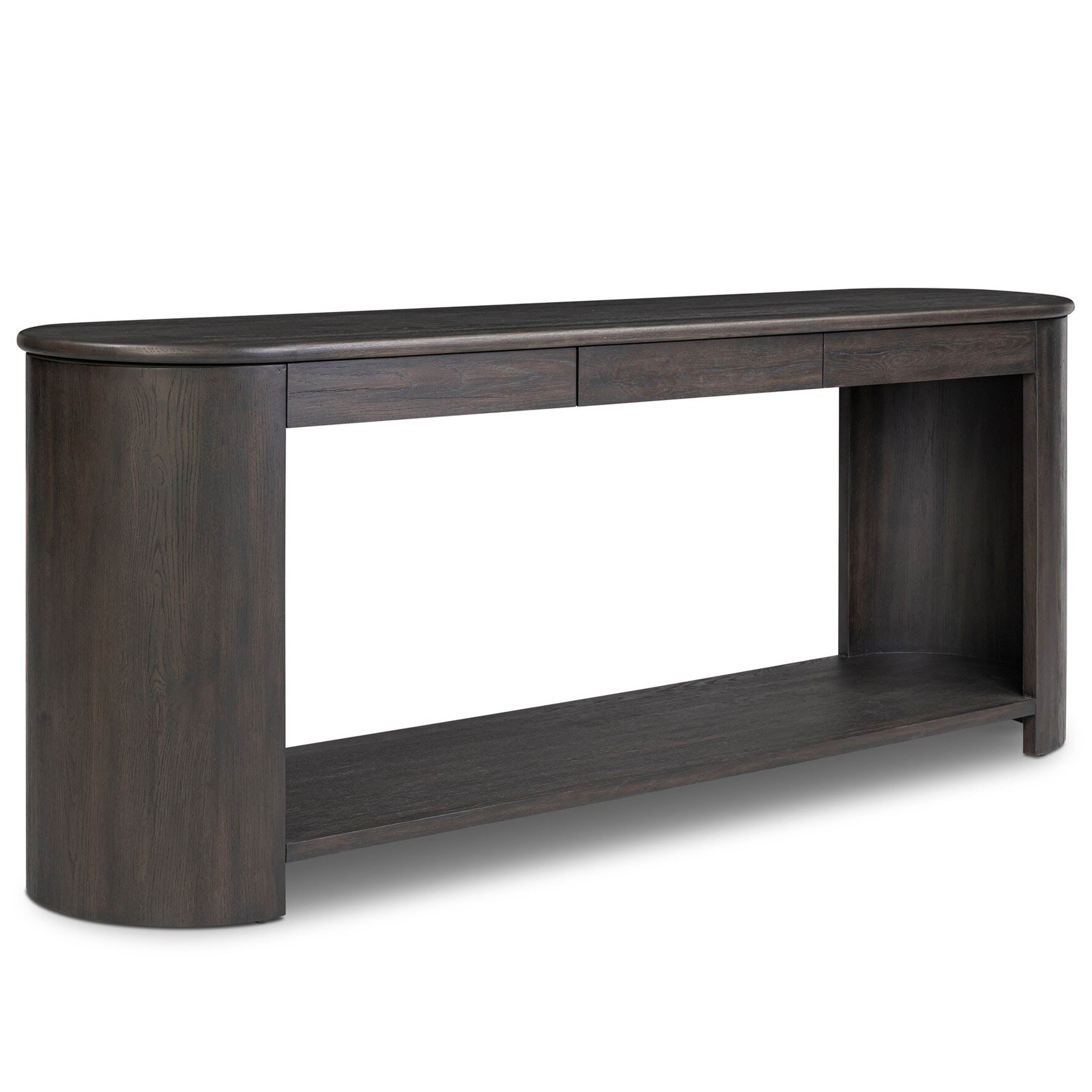 Farrow Console Table, Smoked Black Veneer