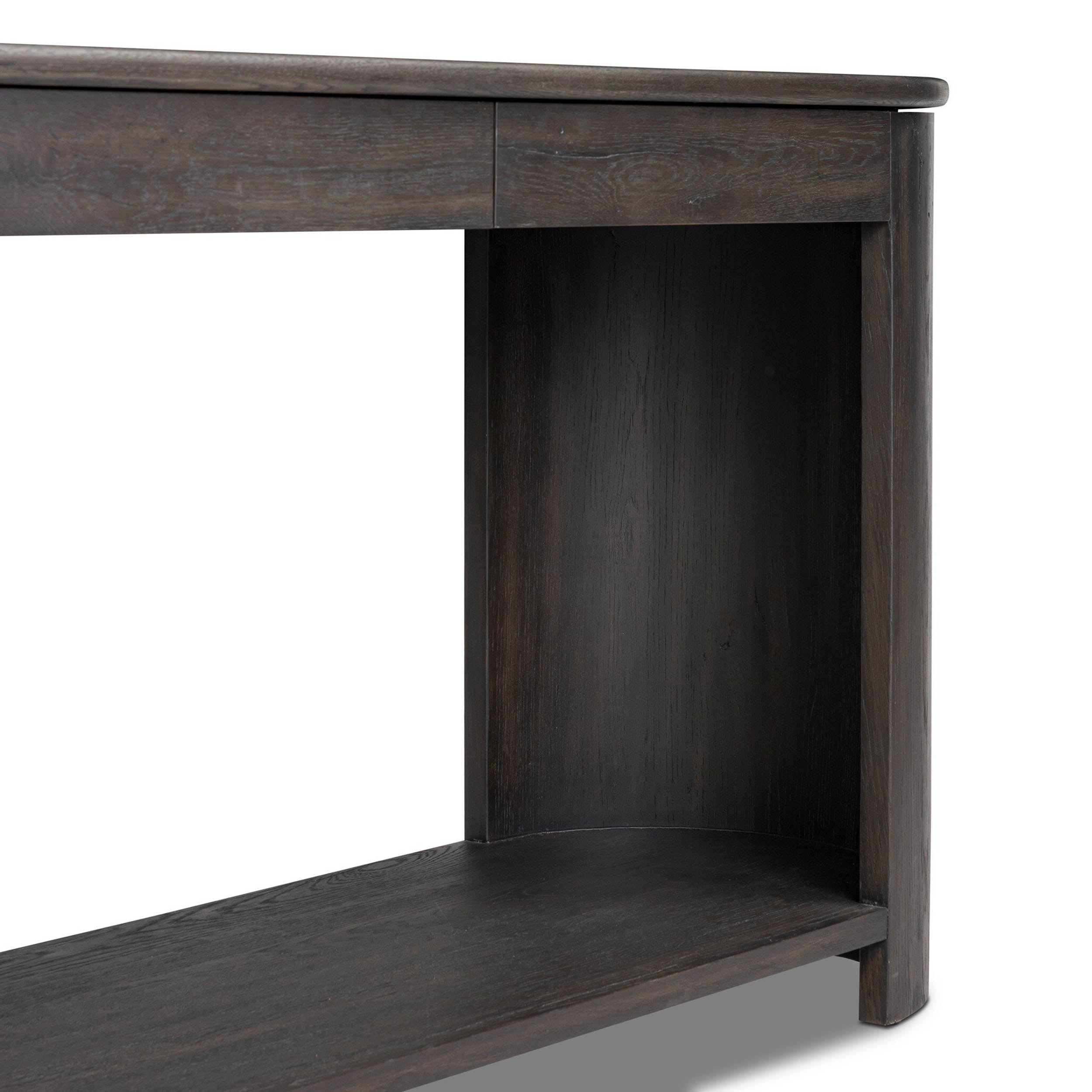 Farrow Console Table, Smoked Black Veneer