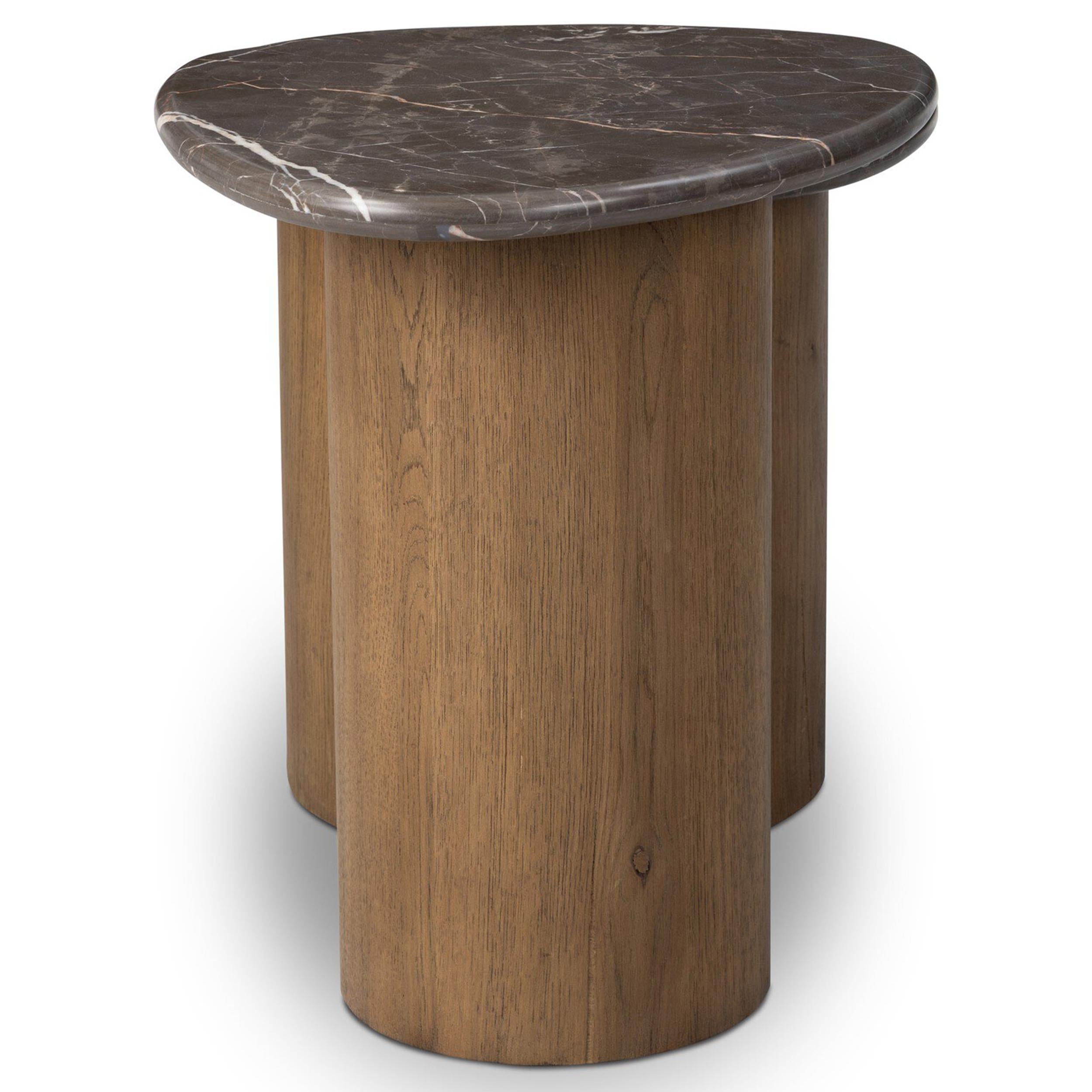 Kovo Nesting End Tables, Warm Grey Marble