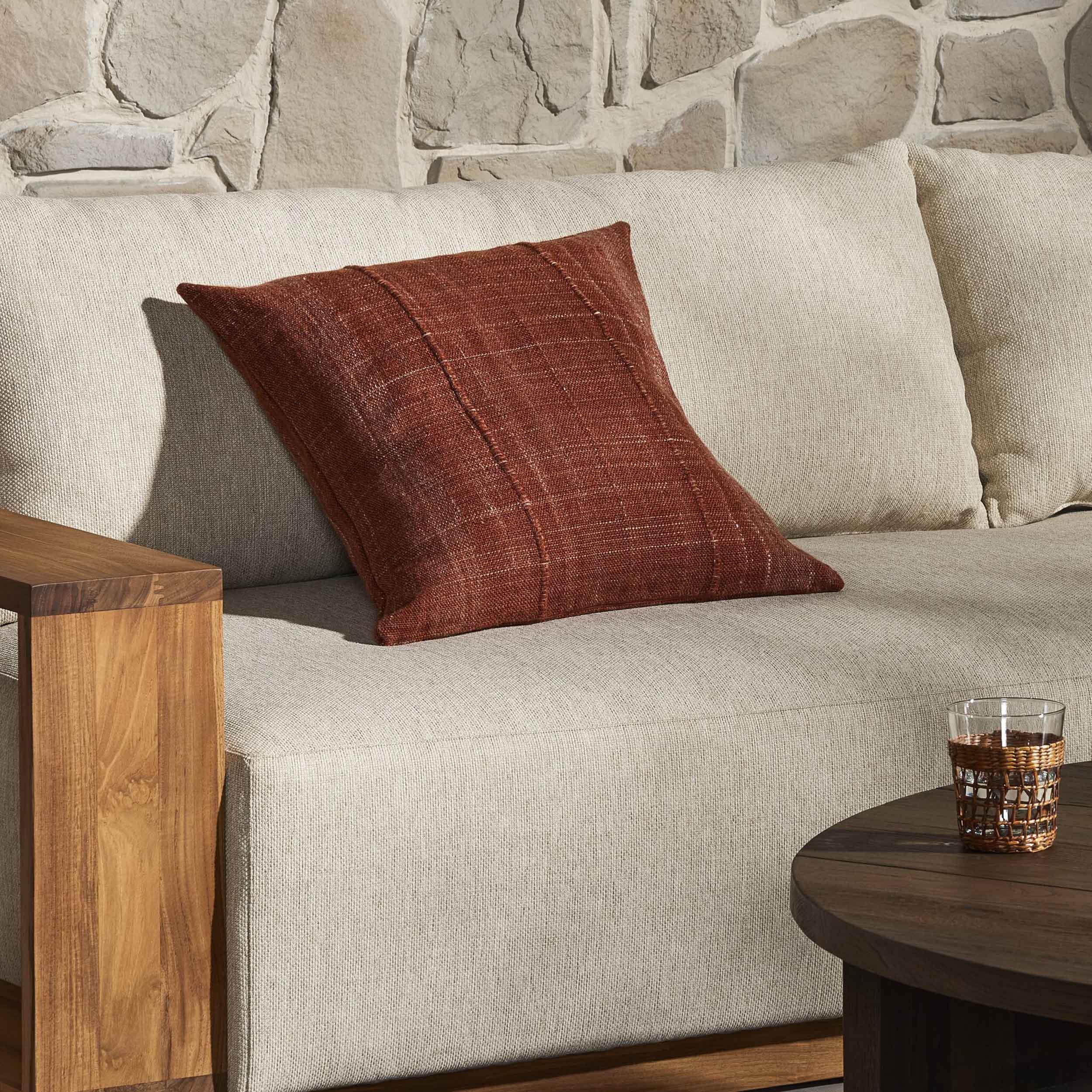 Kana Outdoor Pillow, Kana Rust, Cover Only