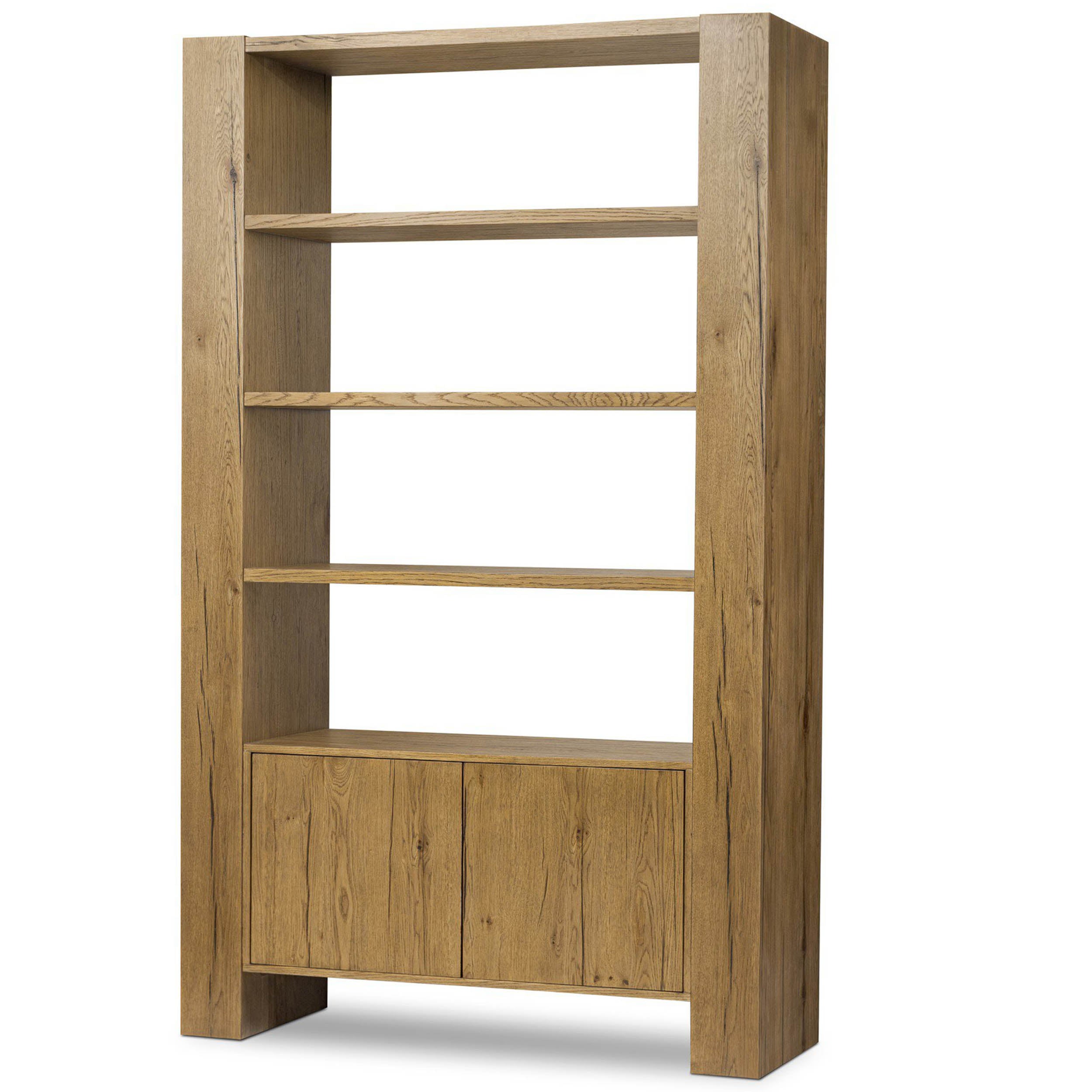 Fisher Bookcase, Rustic Amber Oak Veneer