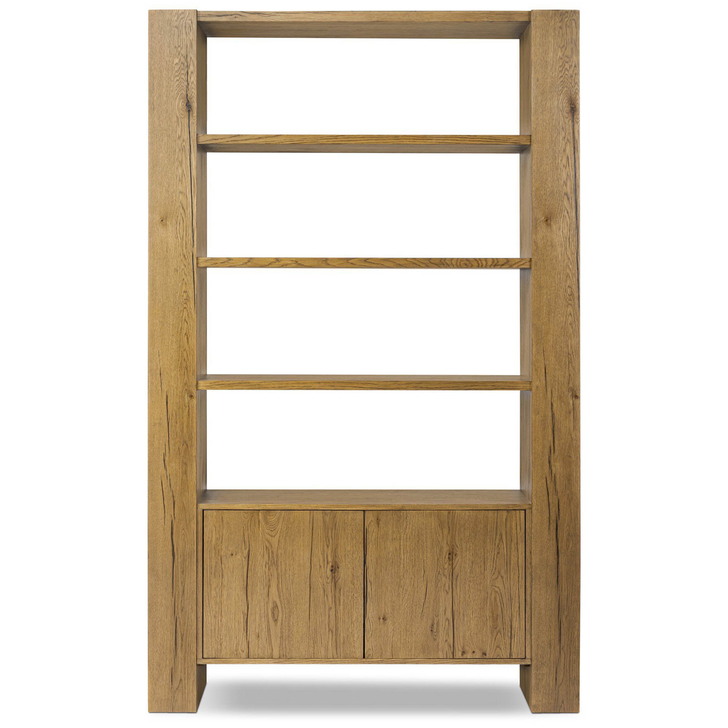 Fisher Bookcase, Rustic Amber Oak Veneer