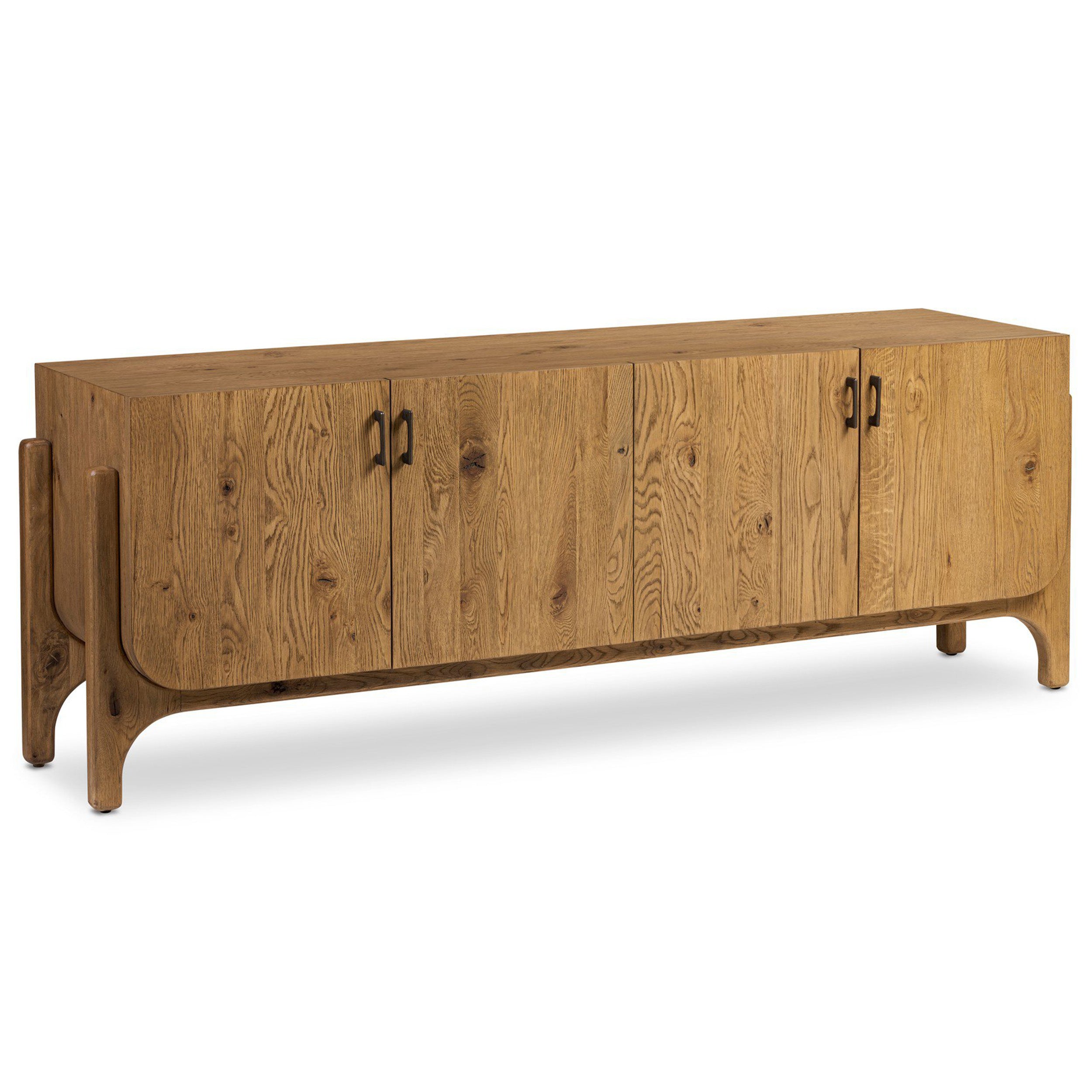 Bloomfield Media Console, Worn Oak Veneer