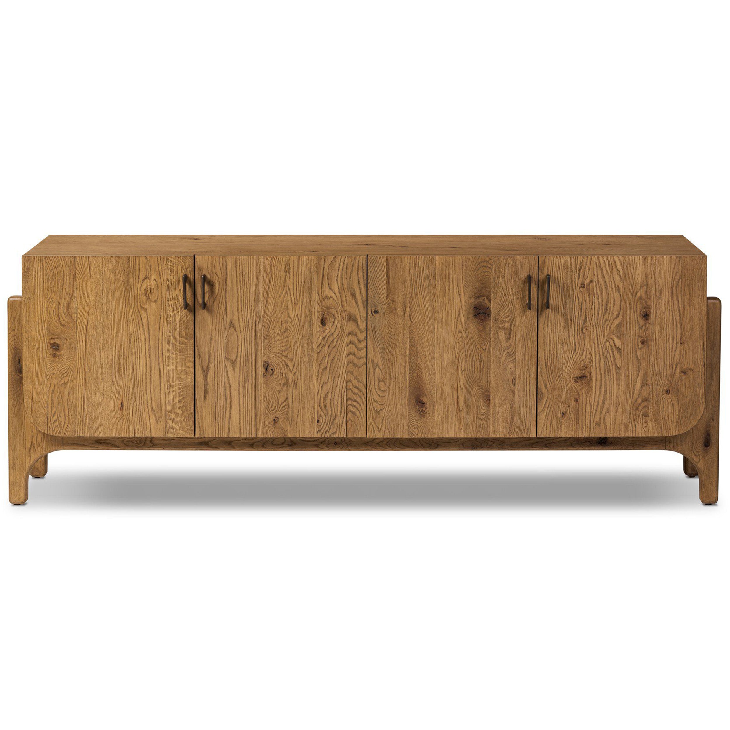 Bloomfield Media Console, Worn Oak Veneer