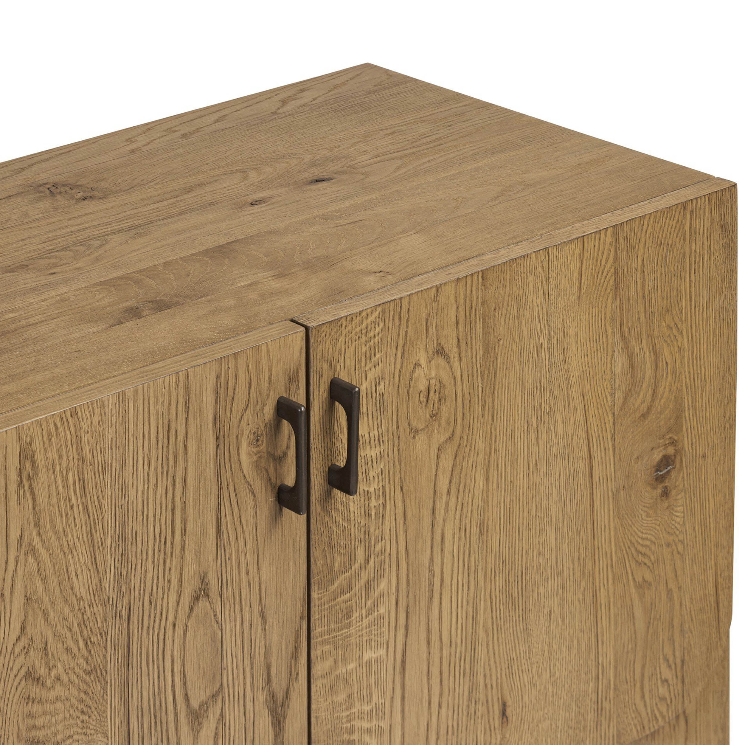 Bloomfield Media Console, Worn Oak Veneer