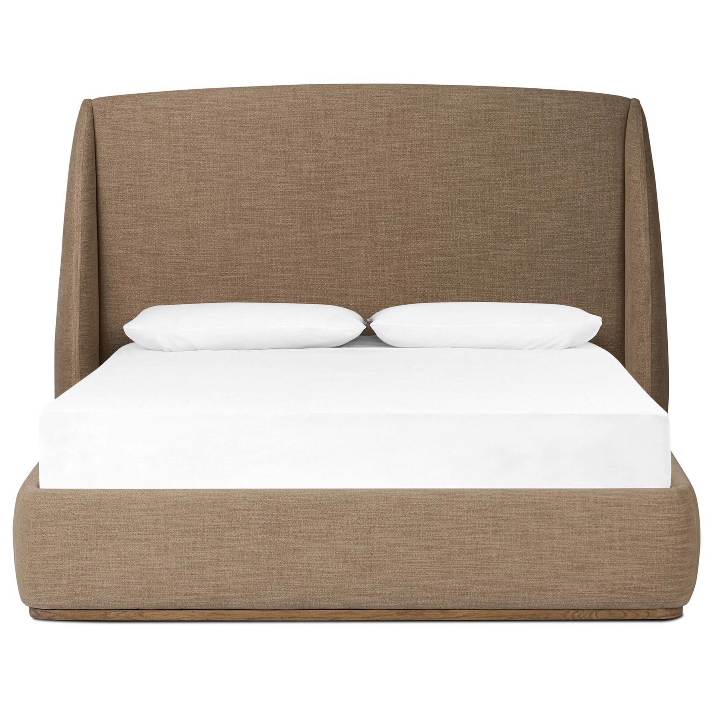 Maeve Bed, Laken Taupe, Upholstered Bed