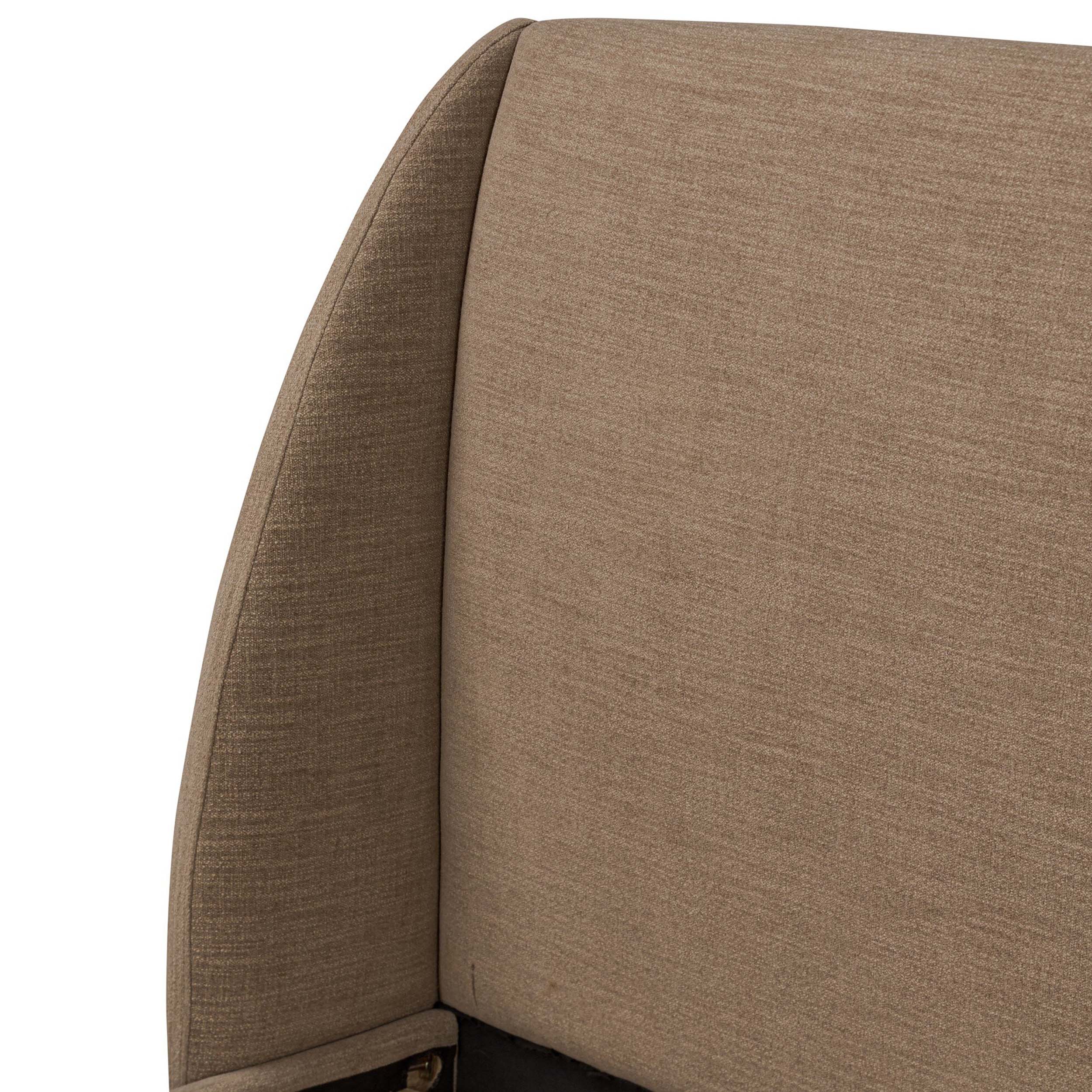 Maeve Bed, Laken Taupe, Upholstered Bed