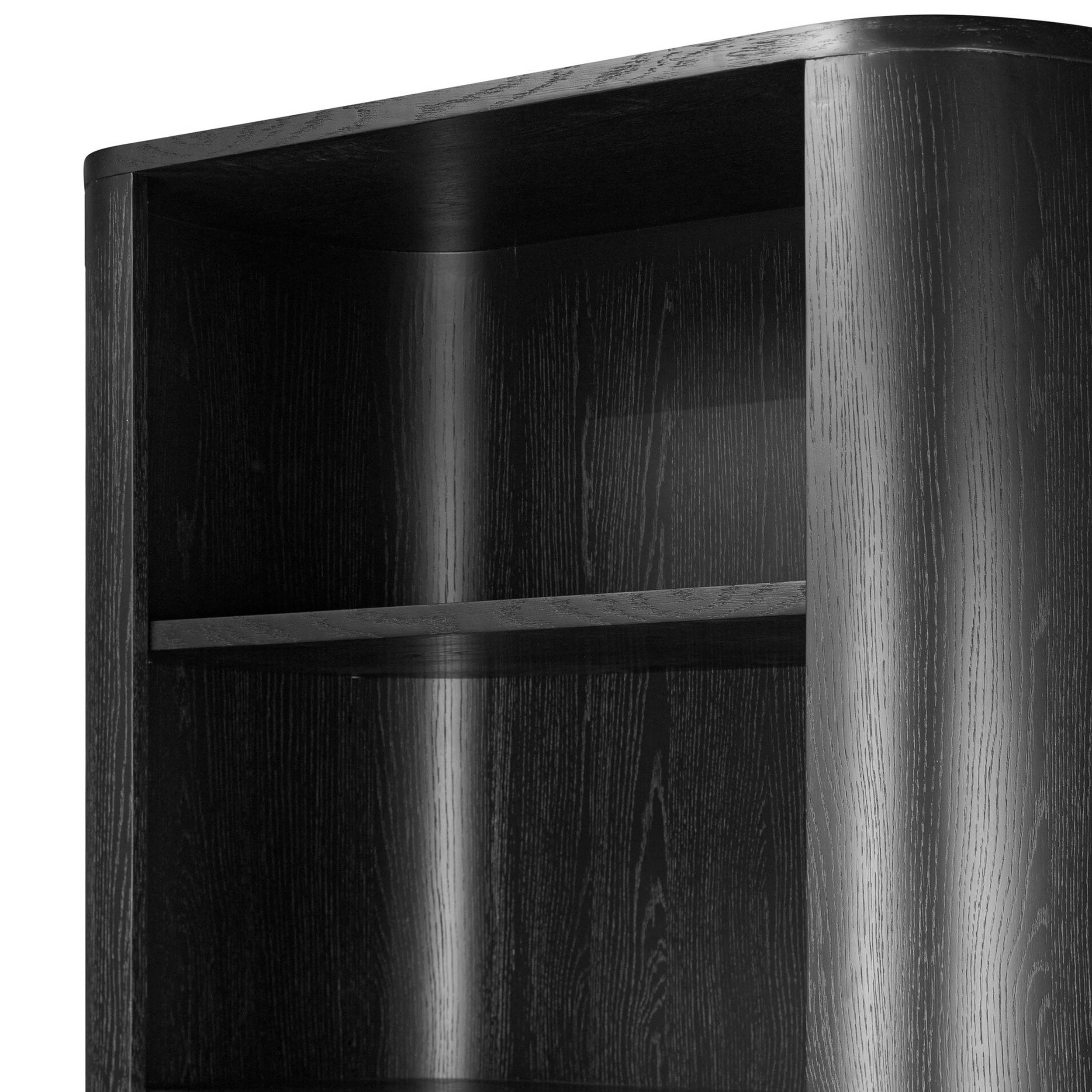 Pilar Bookcase, Charcoal Oak Veneer