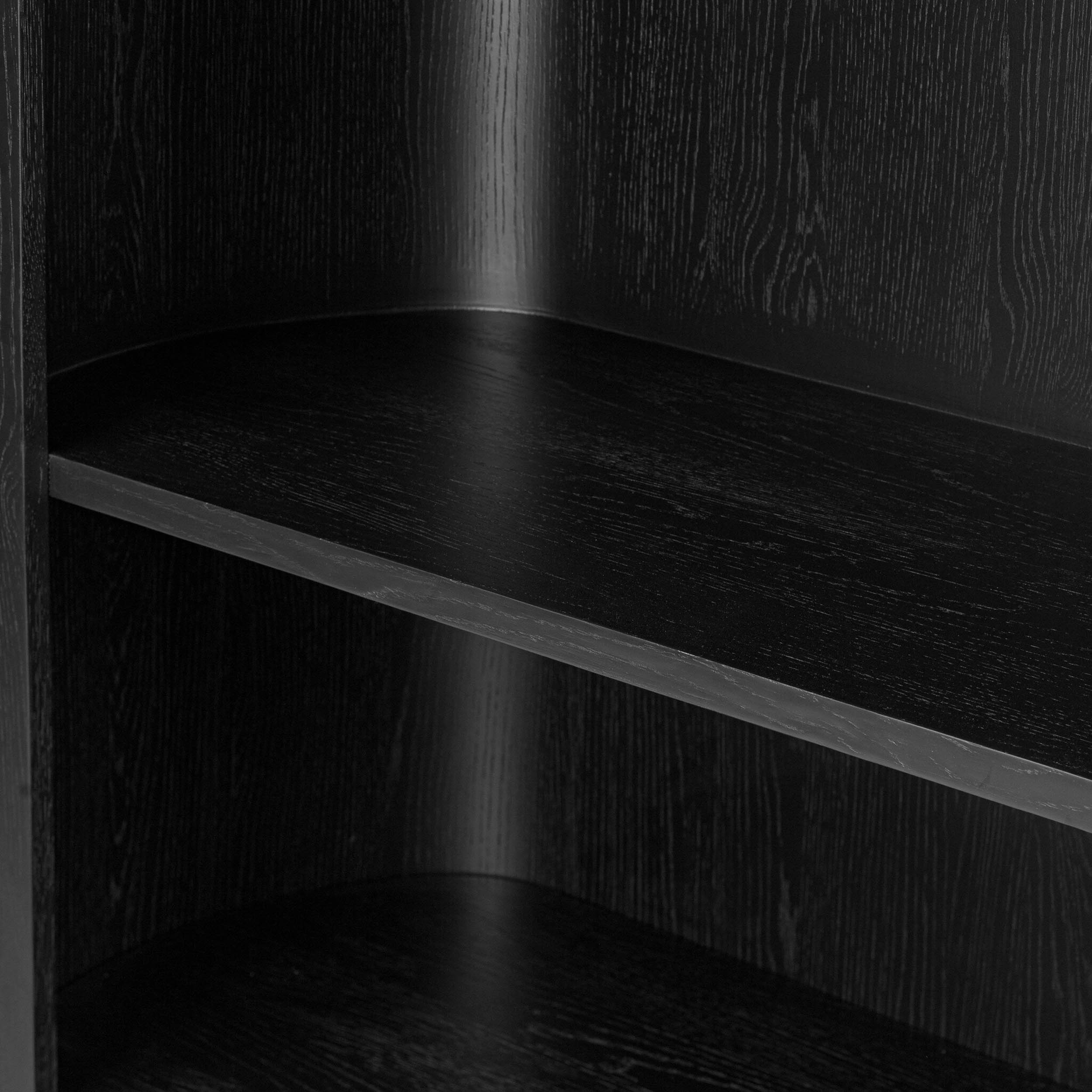 Pilar Bookcase, Charcoal Oak Veneer