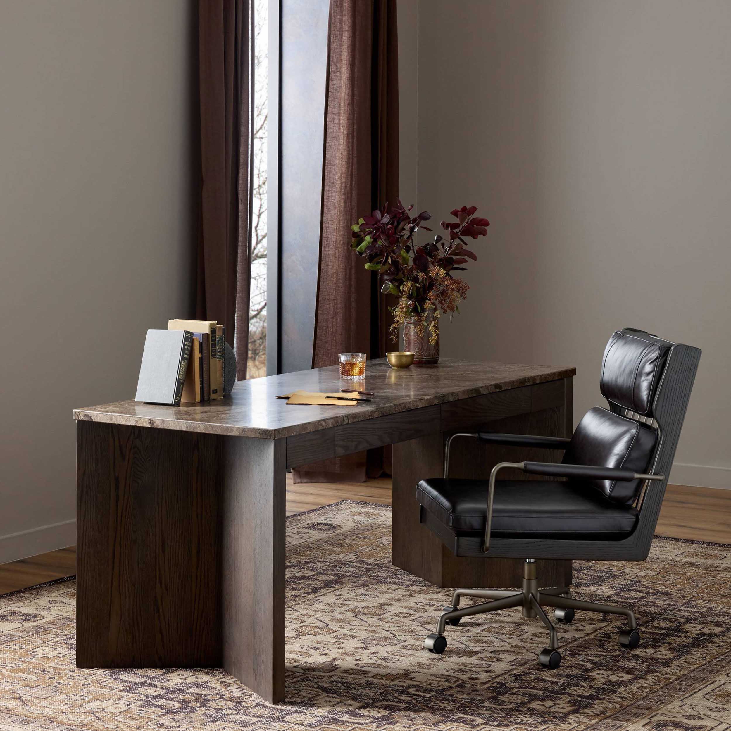 Lawson Desk, Brown Oak Veneer