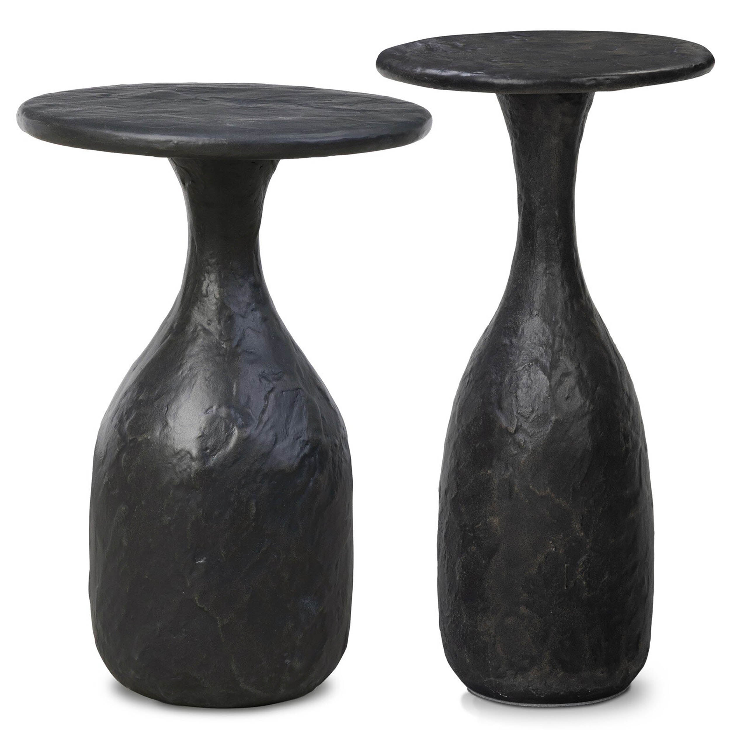Cora Nesting End Tables, Obsidian Concrete