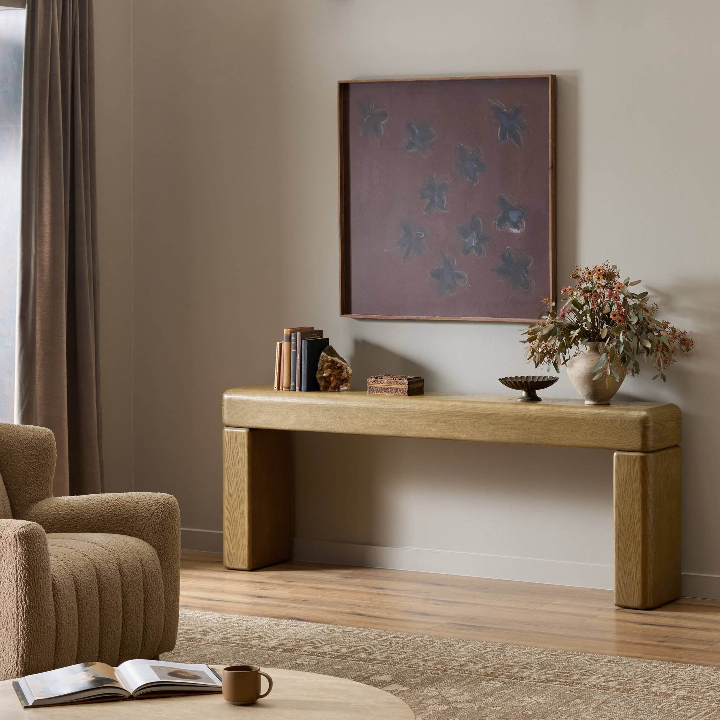 Eva Console Table, Drifted Oak Veneer