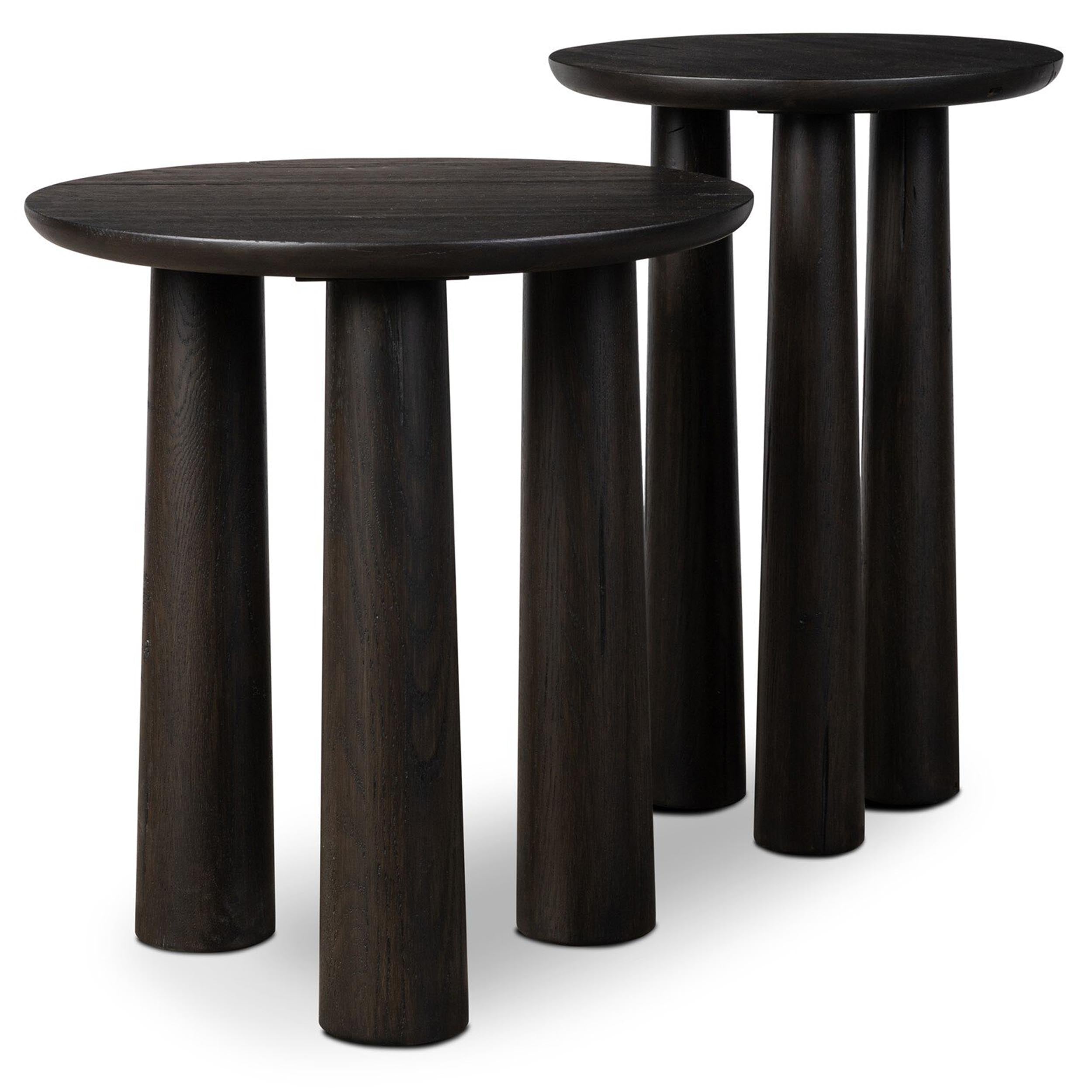 Cooper Nesting End Tables, Smoked Black