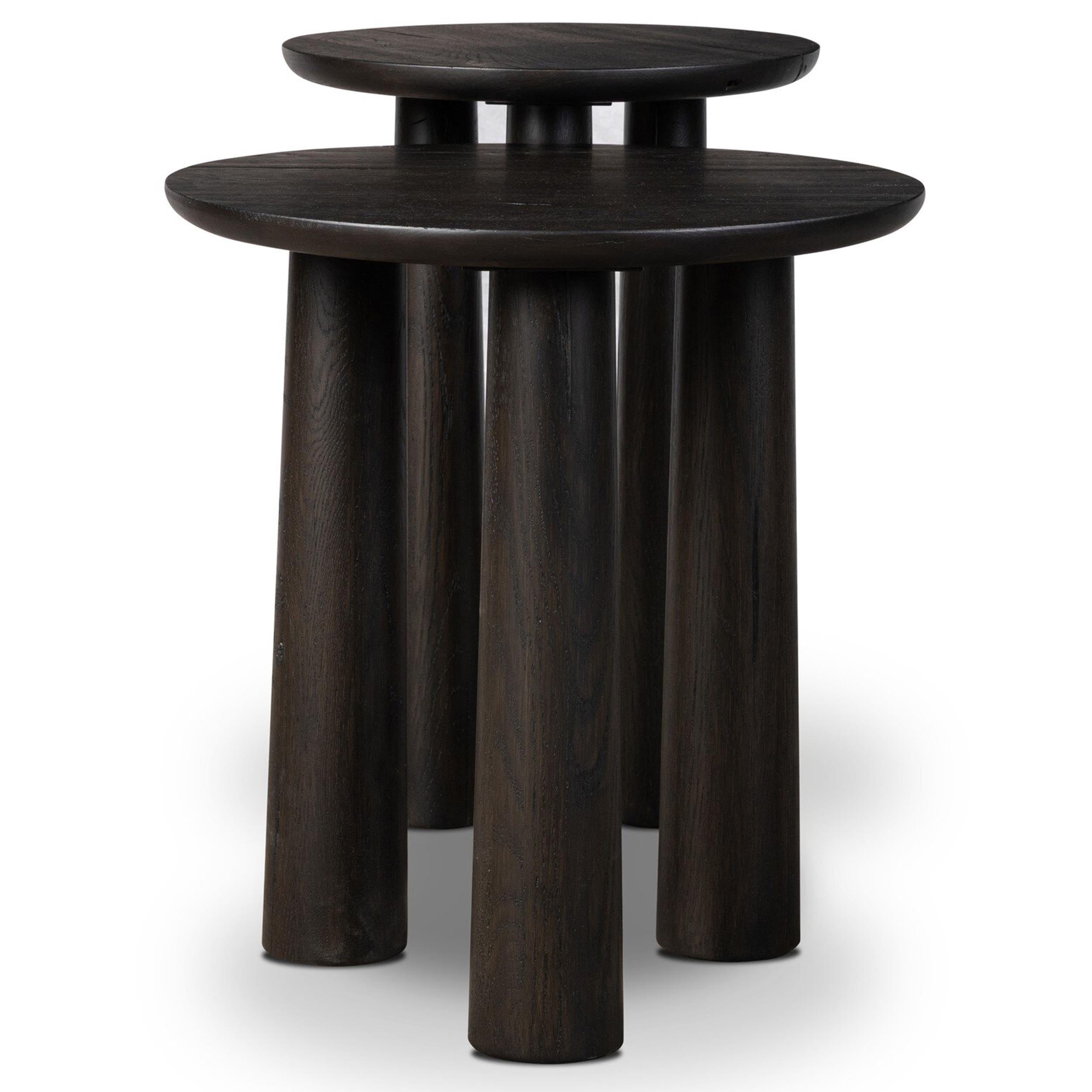 Cooper Nesting End Tables, Smoked Black