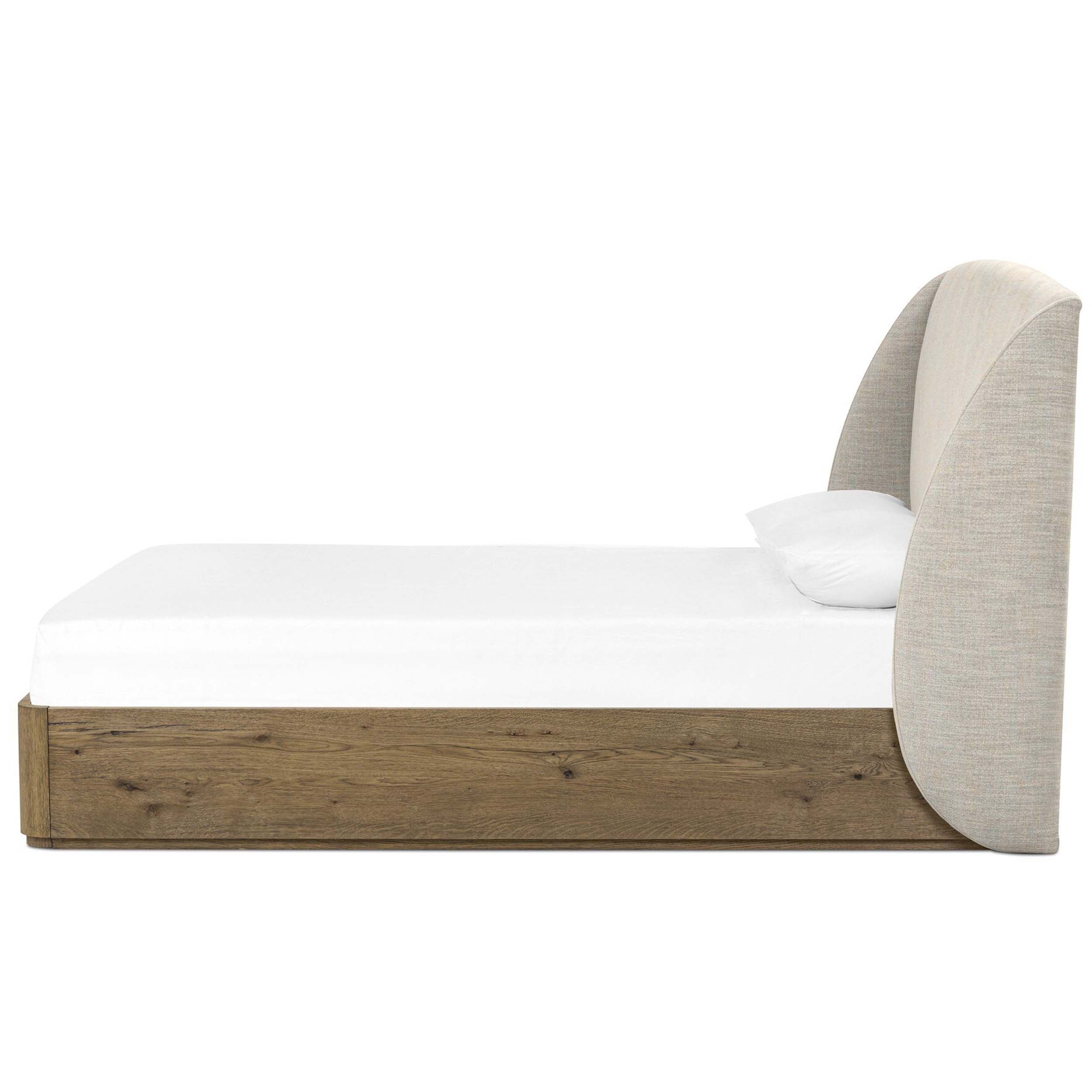Maeve Bed, Cambric Ivory, Upholstered Headboard