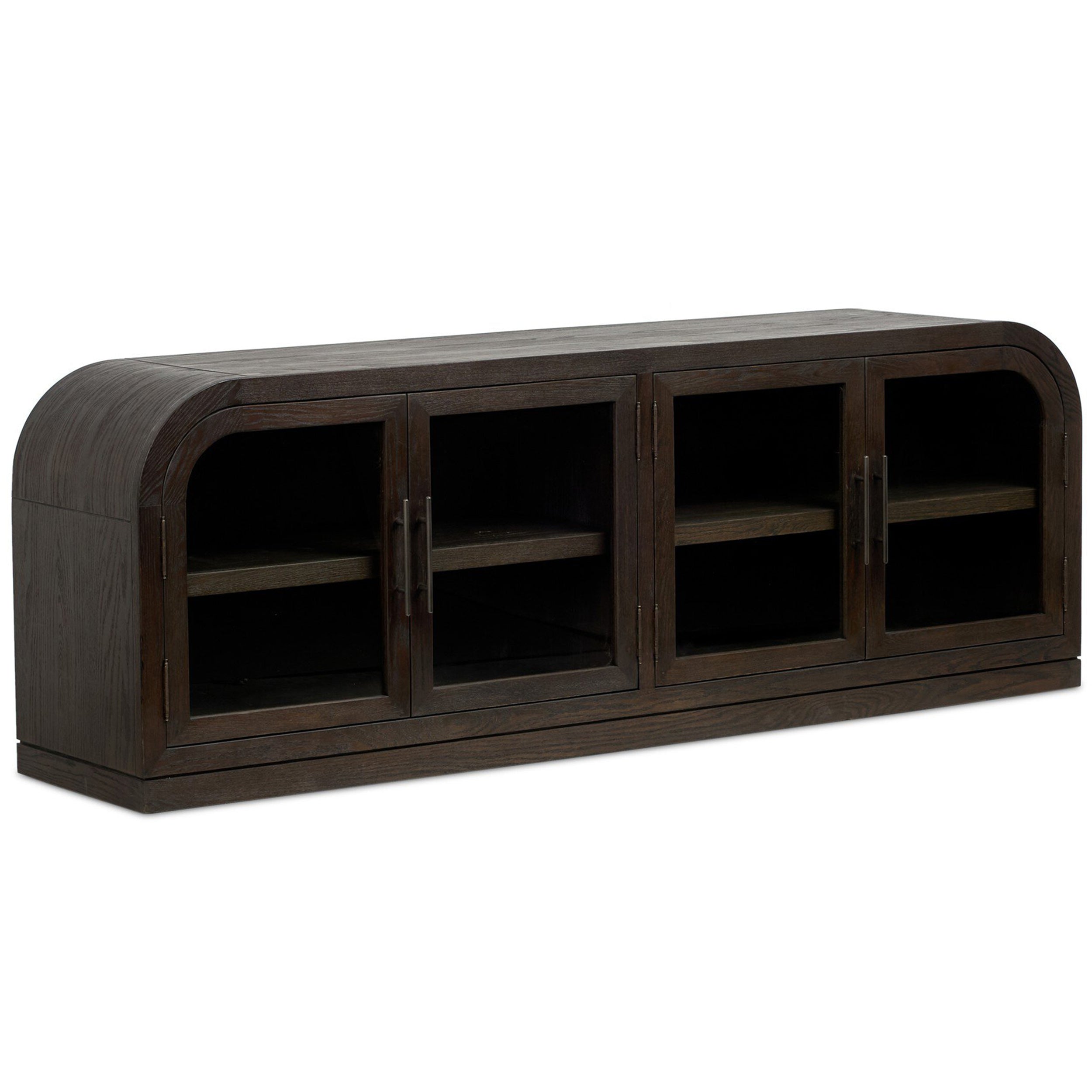 Hepburn Media Console, Dark Anthracite Oak Veneer