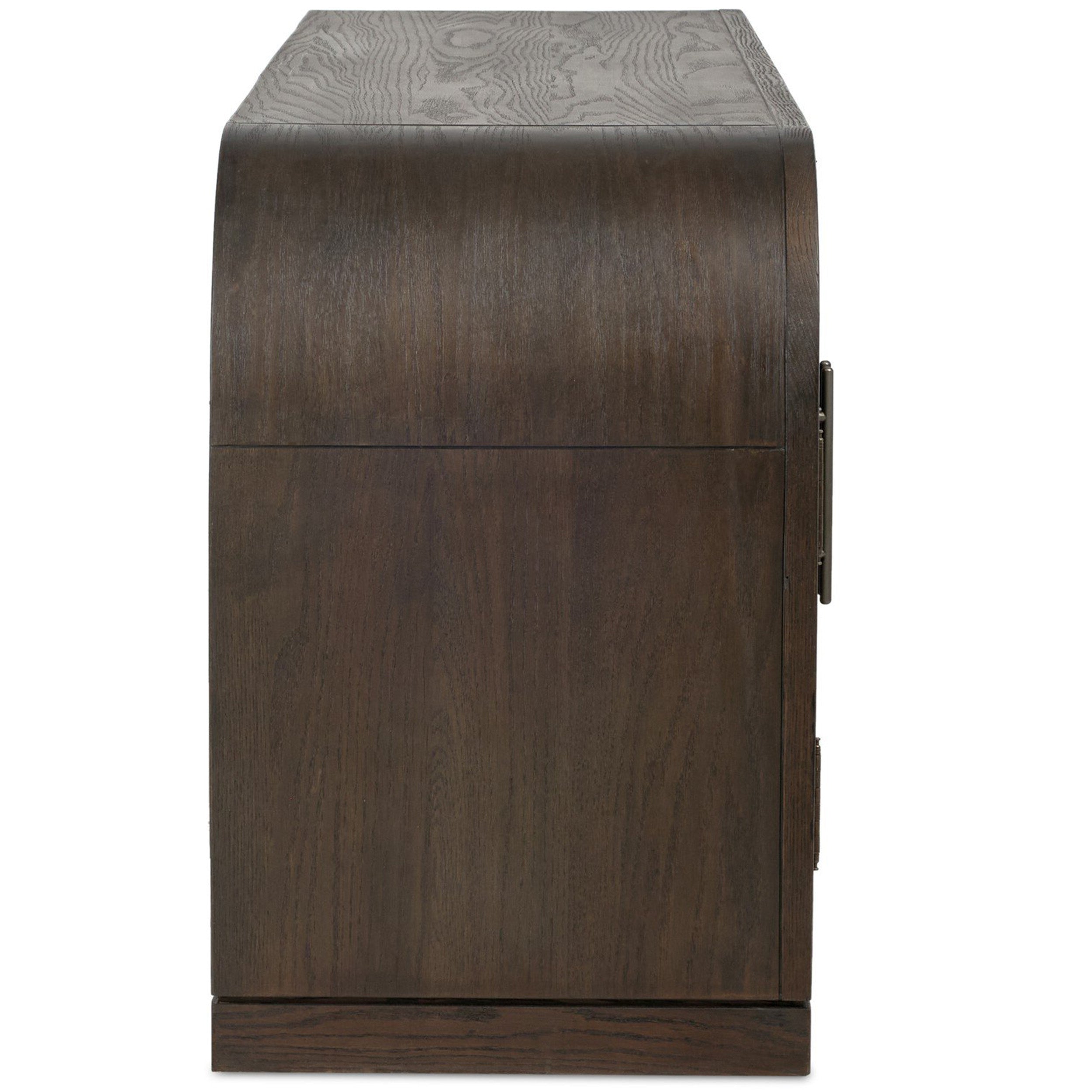 Hepburn Media Console, Dark Anthracite Oak Veneer