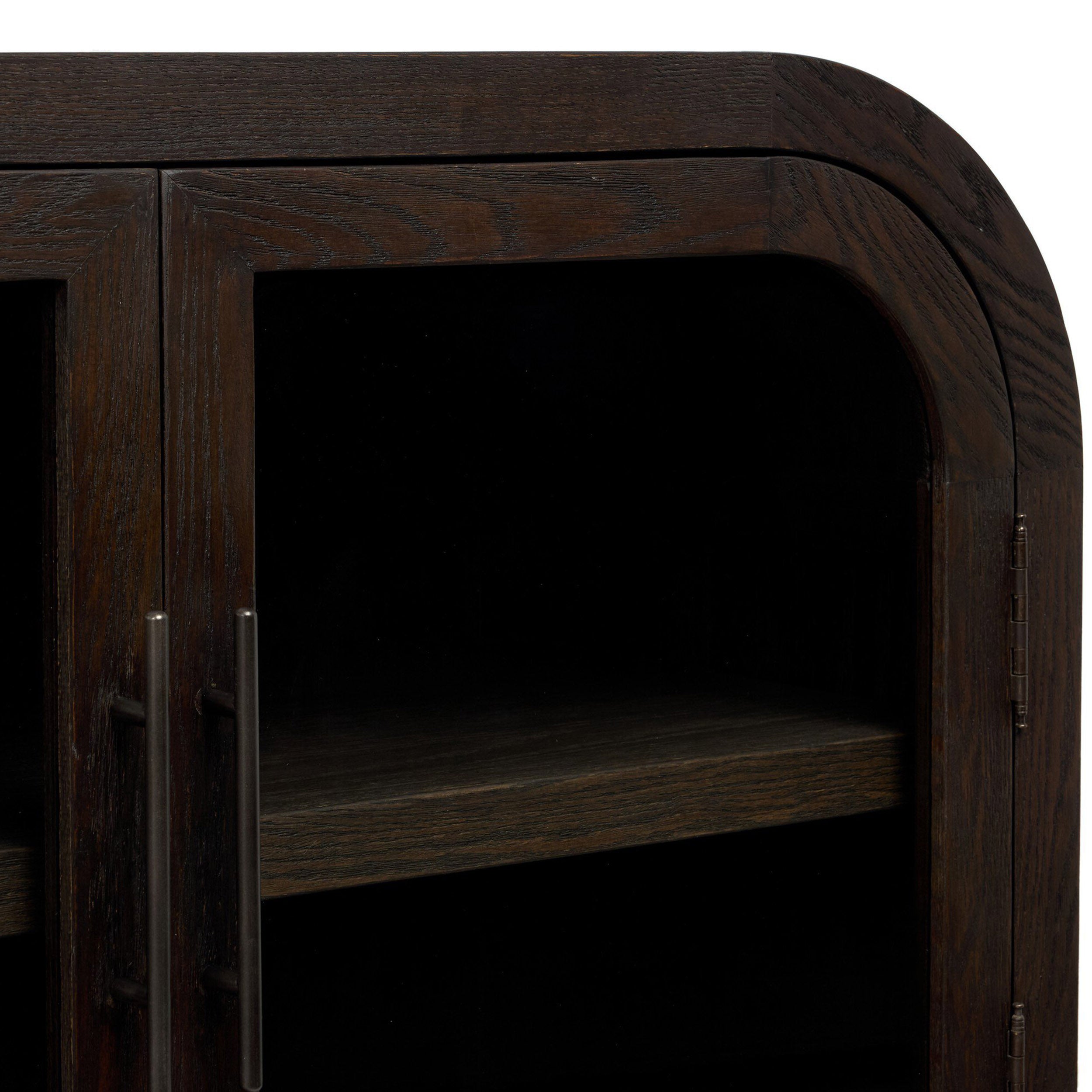 Hepburn Media Console, Dark Anthracite Oak Veneer