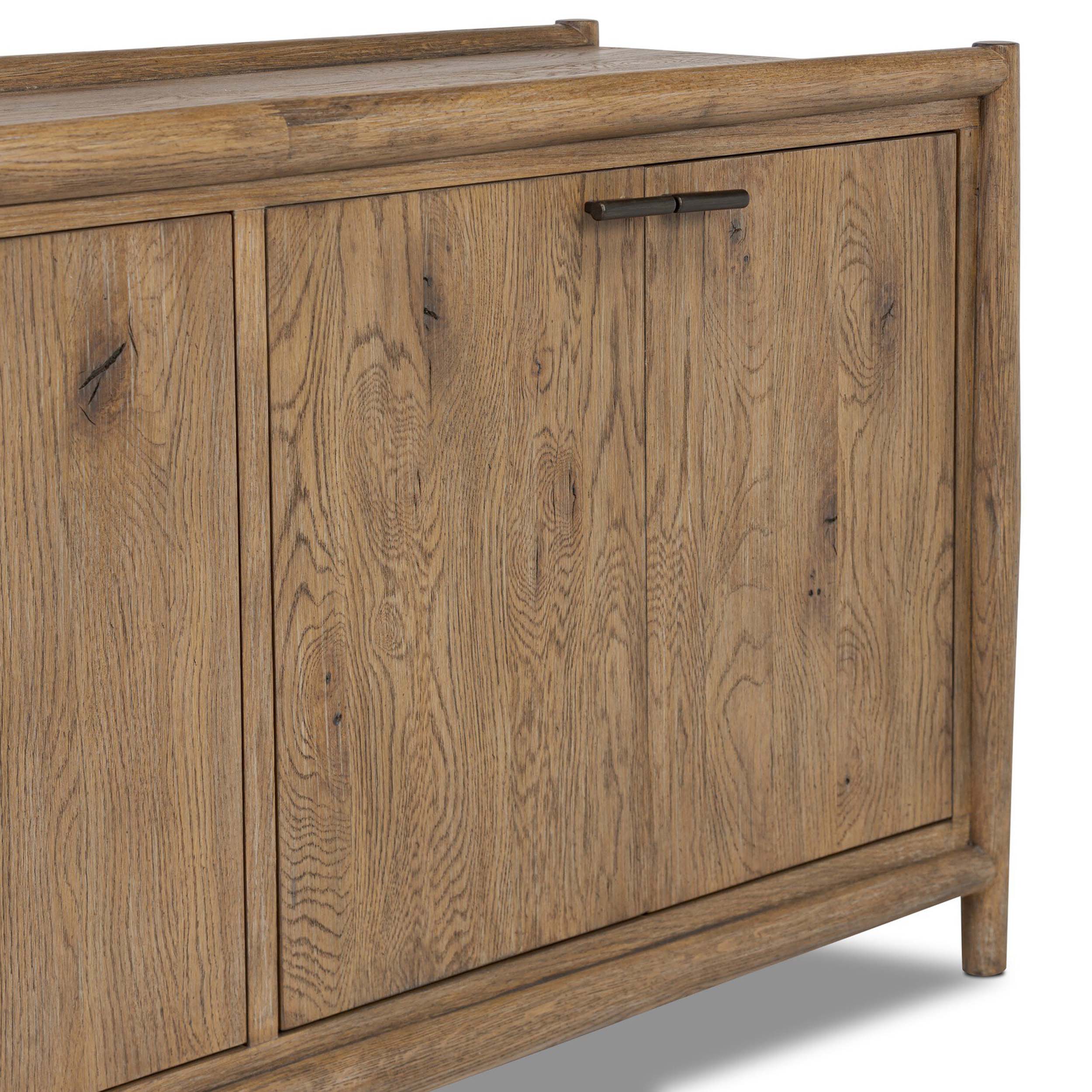 Glenview 4 Door Sideboard, Weathered Oak