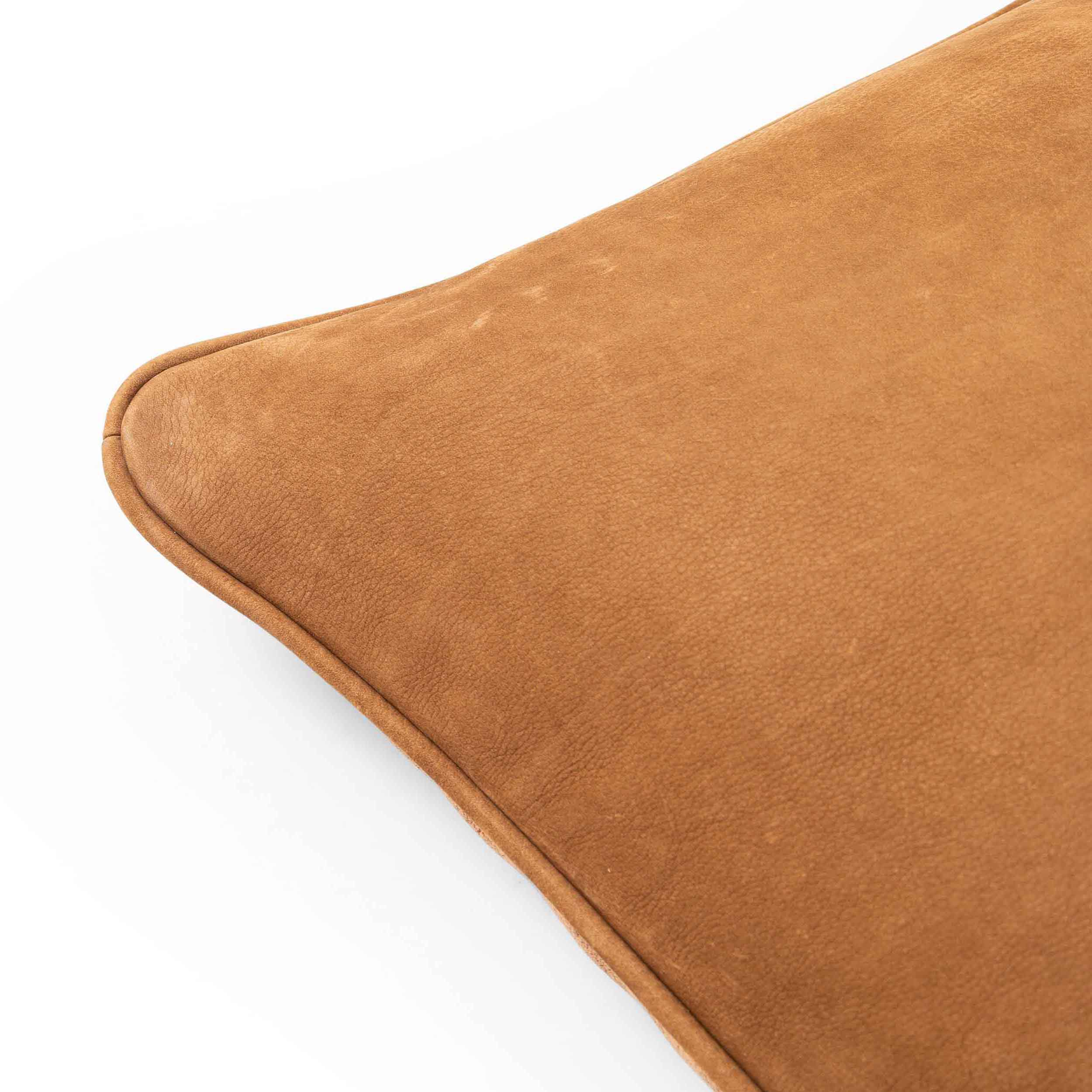 Olsen Pillow, Nubuck Cognac, Cover + Insert