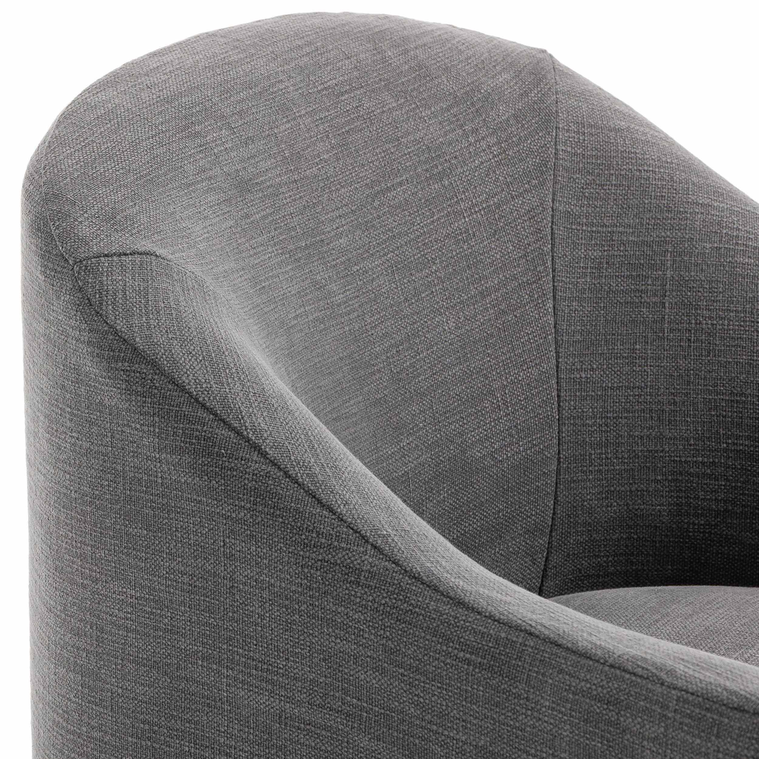 Cove Dining Chair With Casters, Bergamo Charcoal