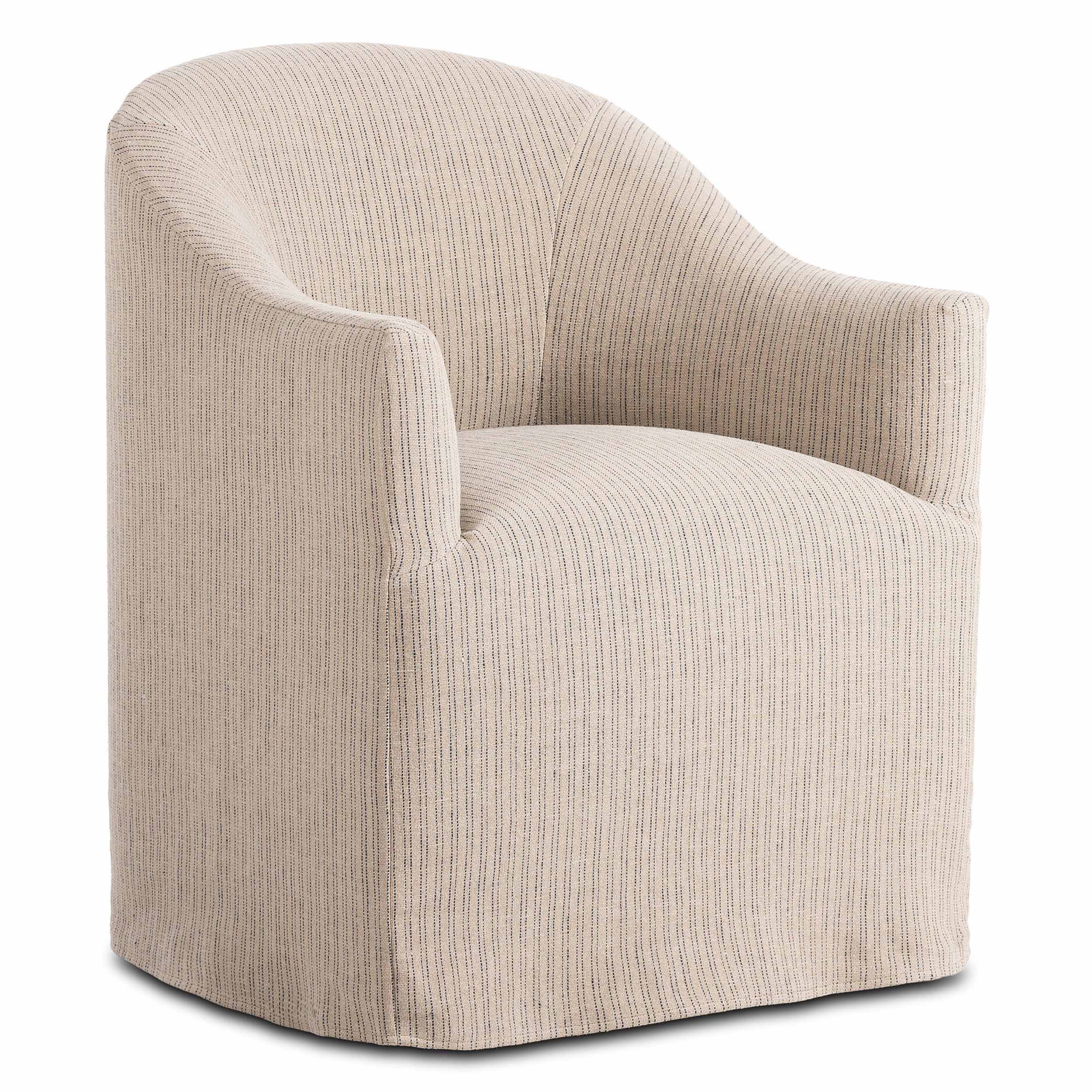 Cove Dining Chair With Casters, Laine Navy