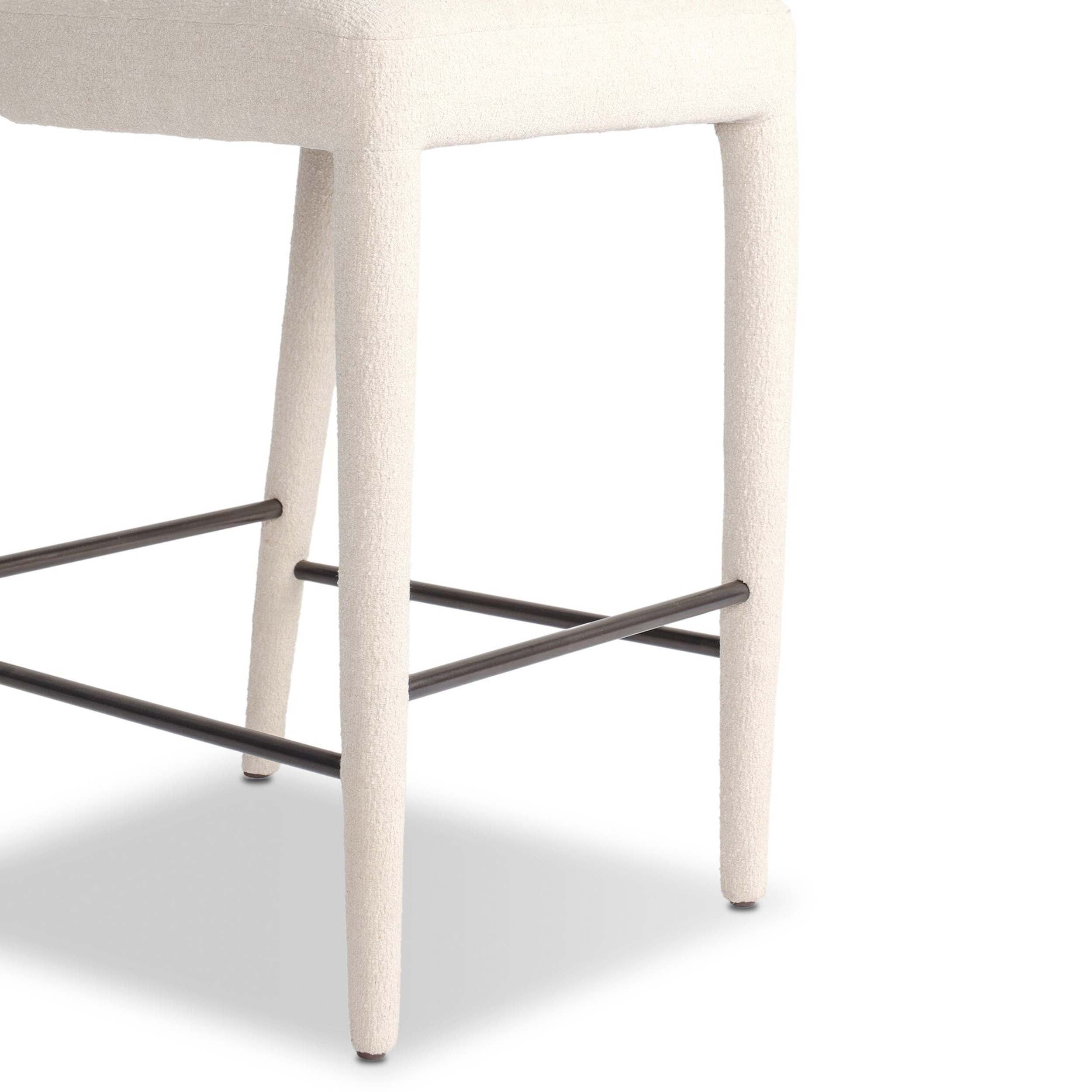 Beverly Bar + Counter Stool, Crypton Wayfarer Snow