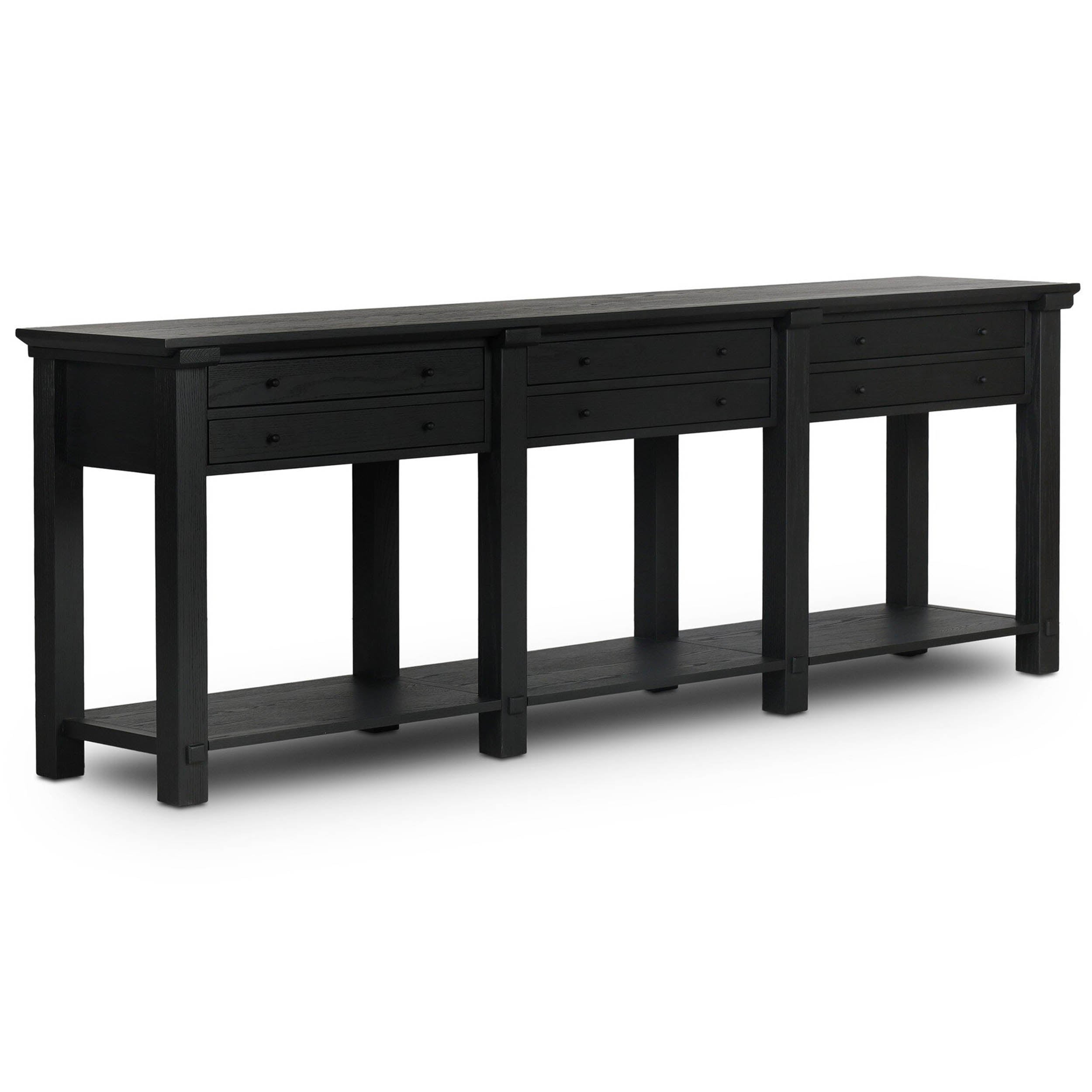 Gardendale Console Table, Stained Black Oak