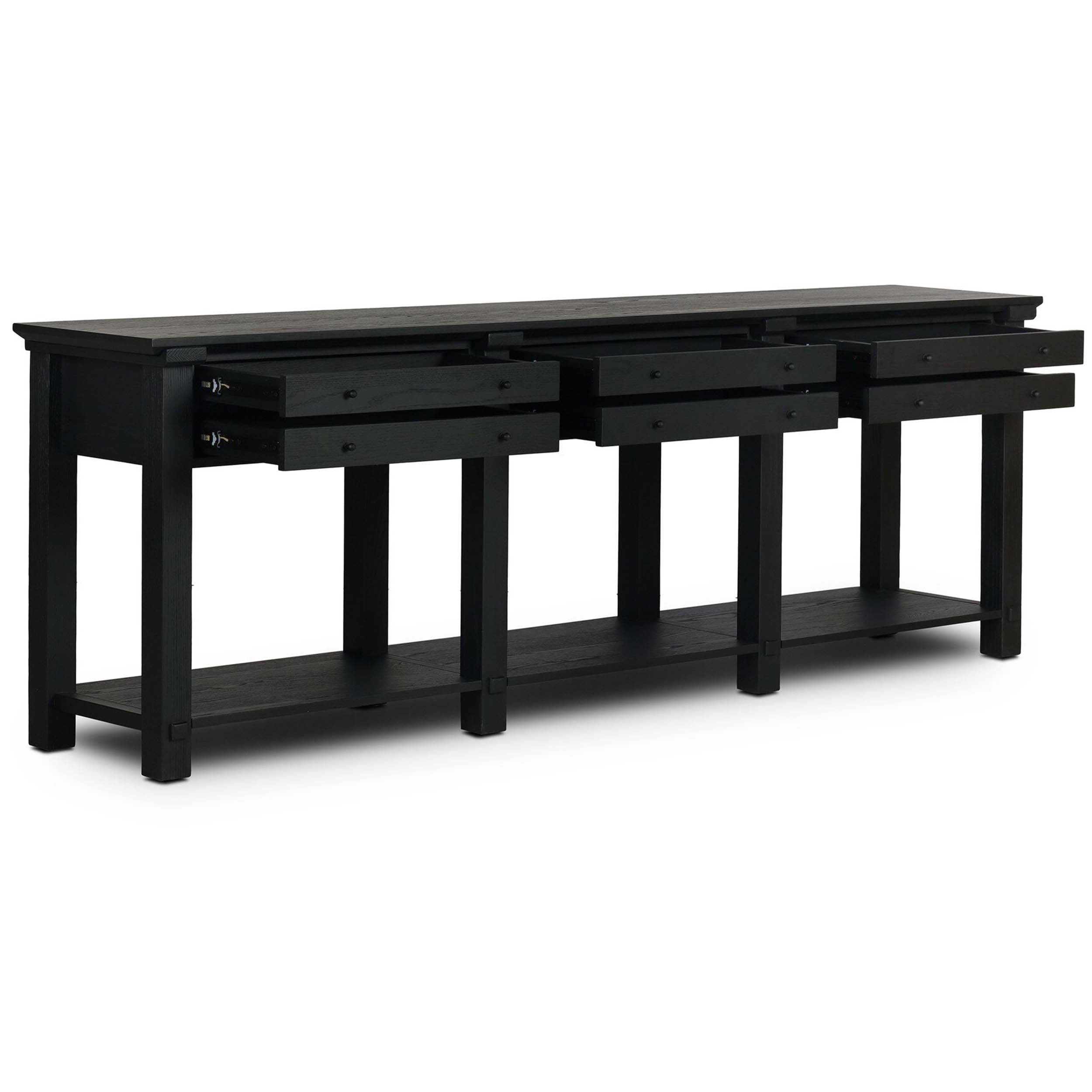 Gardendale Console Table, Stained Black Oak